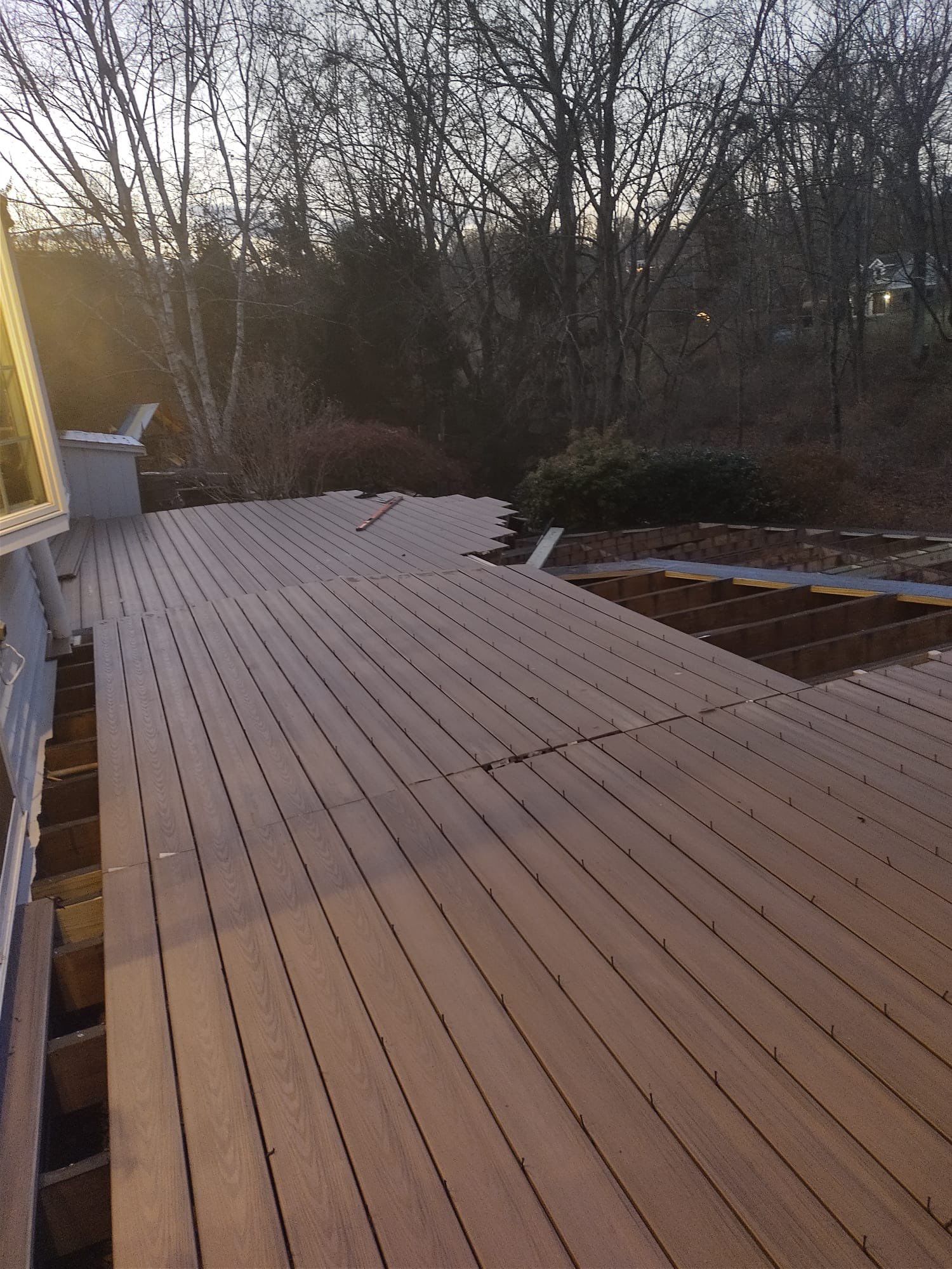 New Deck using Deckorators  decking and vinyl railings by deck guardian