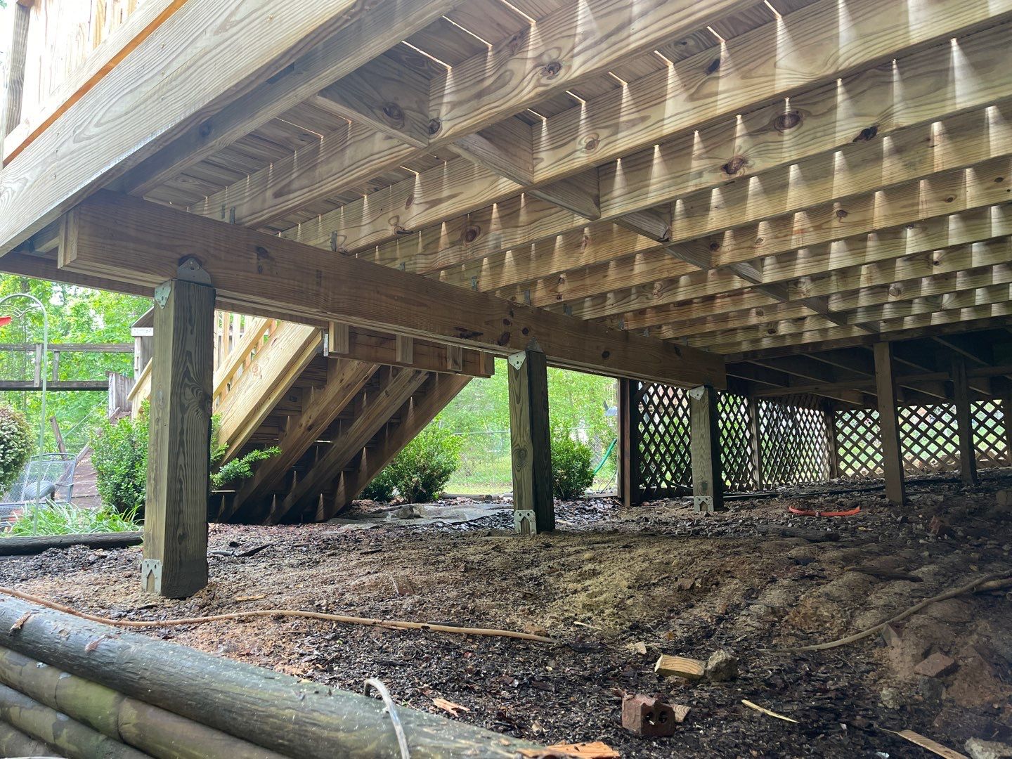 Oak Leaf Circle - Deck Installation  by Pillar and Pine