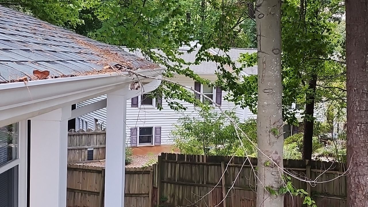 Gutter Cleaning using water by Power Wash Masters LLC