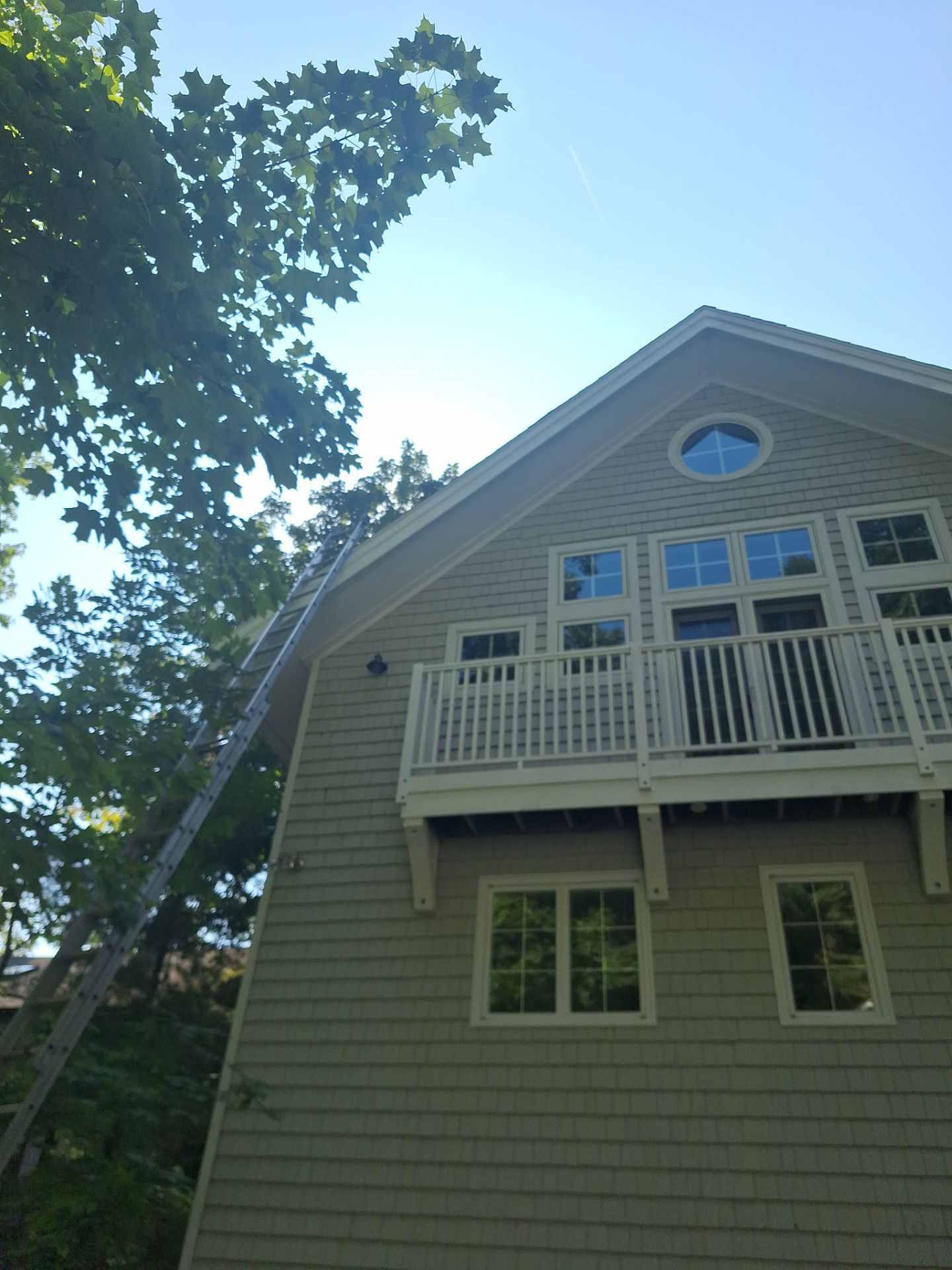 Lakefront Deck Pressure Washing, Exterior Wood Staining, and Painting in West Olive MI by Gordon Painting