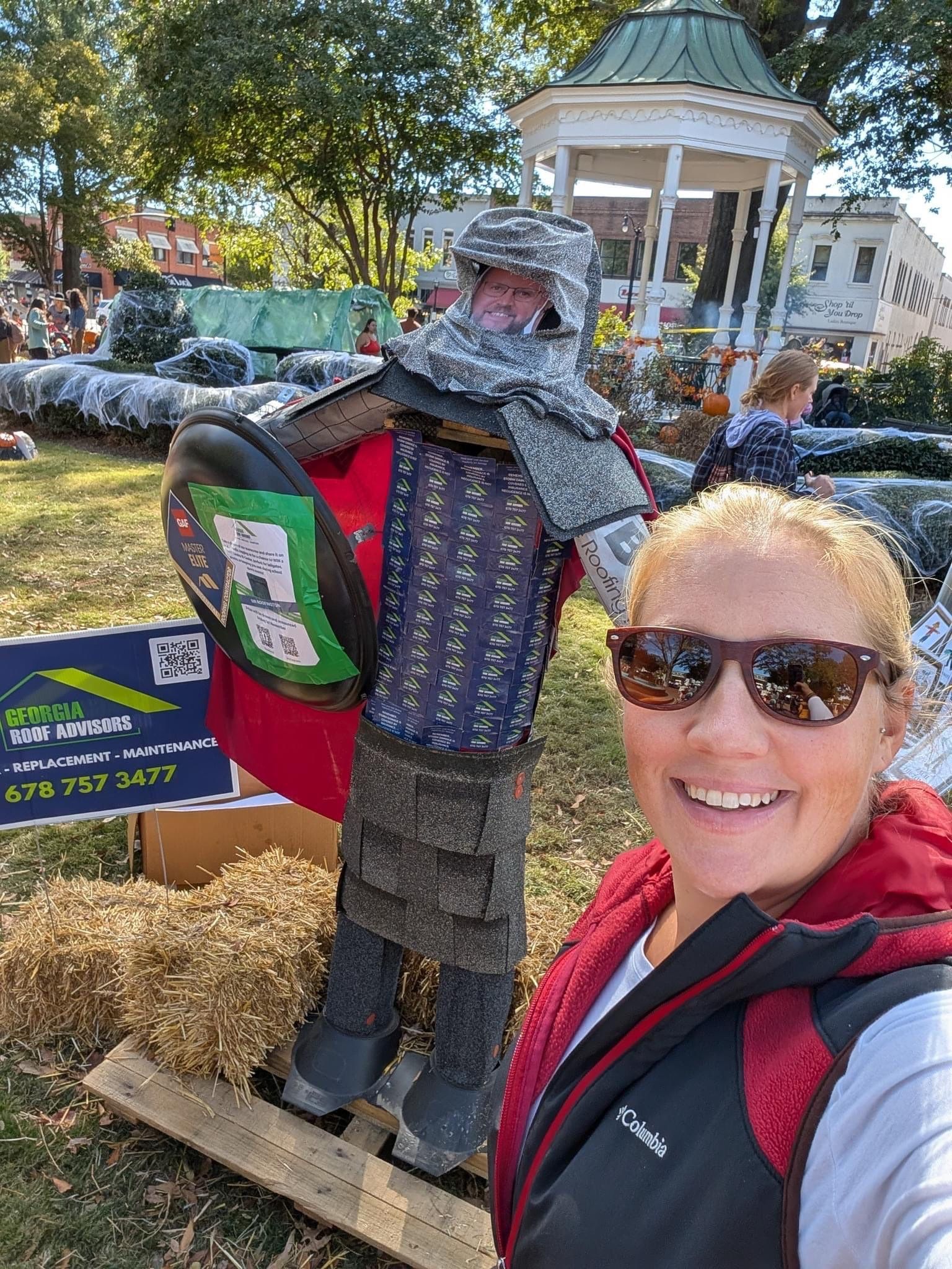 Annual Roofing Material Squarecrow Builds in Marietta Square by Georgia Roof Advisors