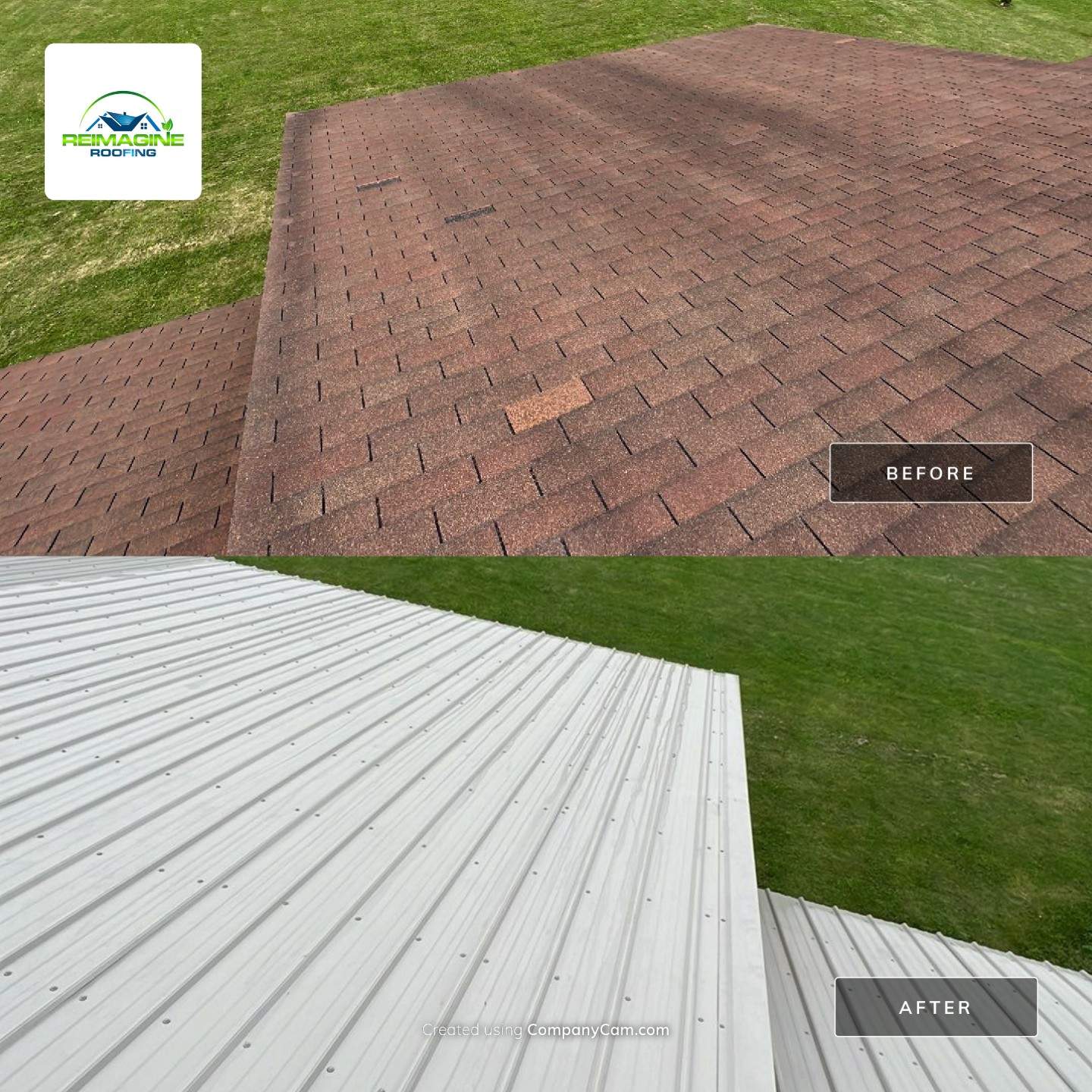 Light Stone Exposed Fastener by Reimagine Roofing
