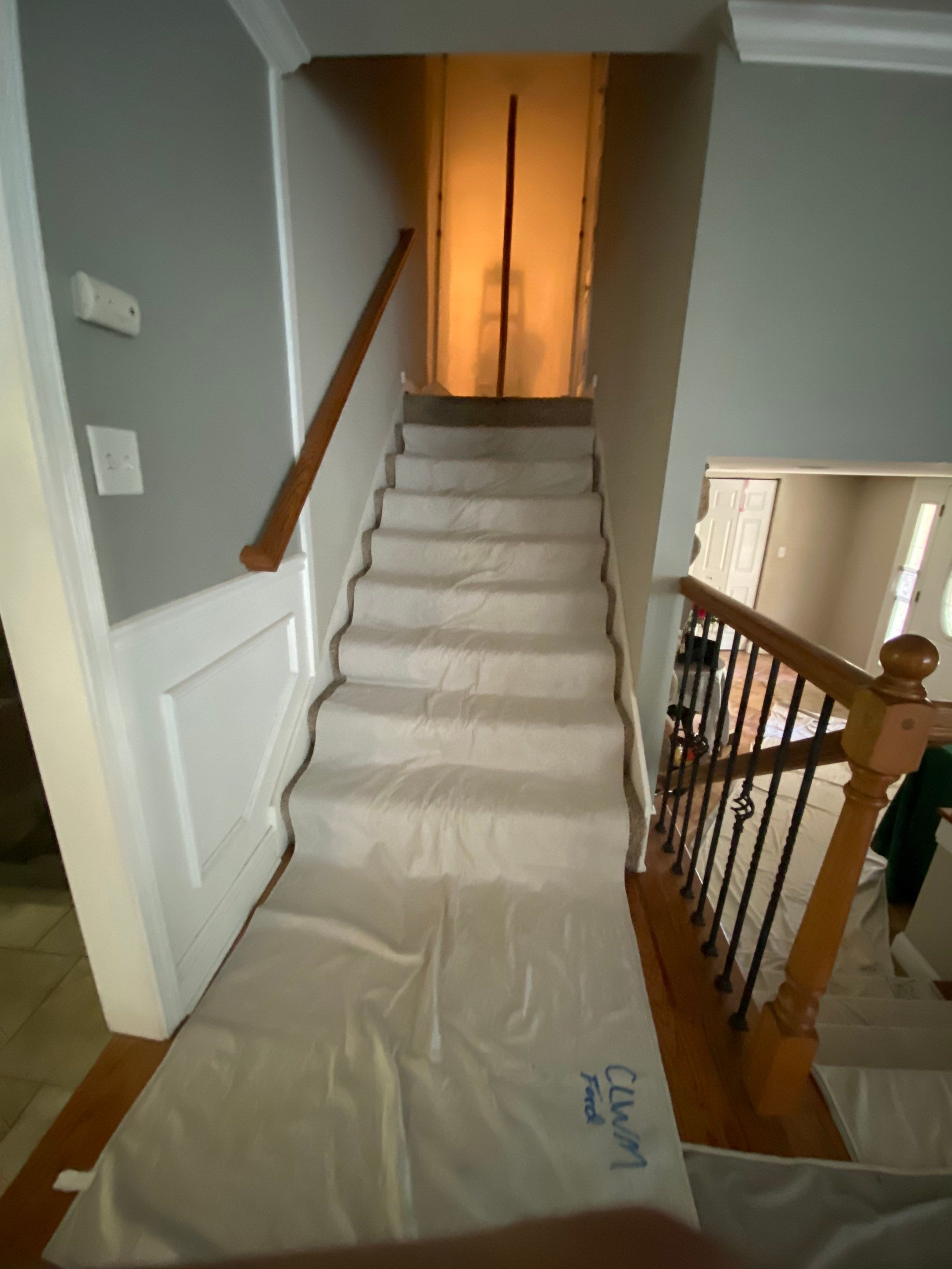 Water Damage 2nd Floor Hallway by Chicagoland Water Medics