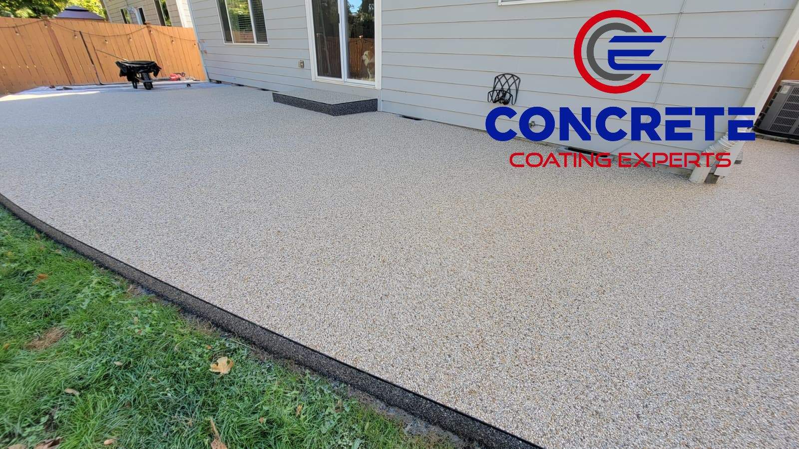 Beautiful Patio in Sistine Chapel and Manhattan Vuba Stone  by Concrete Coating Experts Inc.