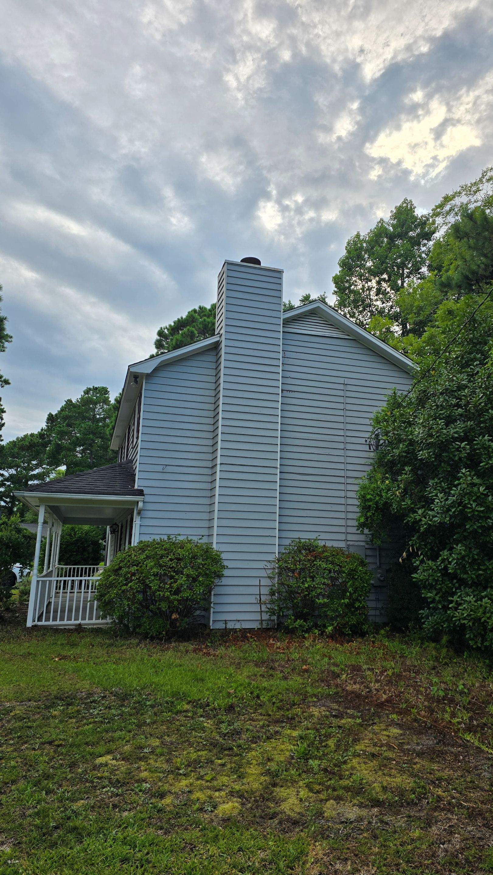 Chimney Chase Siding Repair in Wilmington, NC (In Progress) by RGR Construction and Roofing, LLC