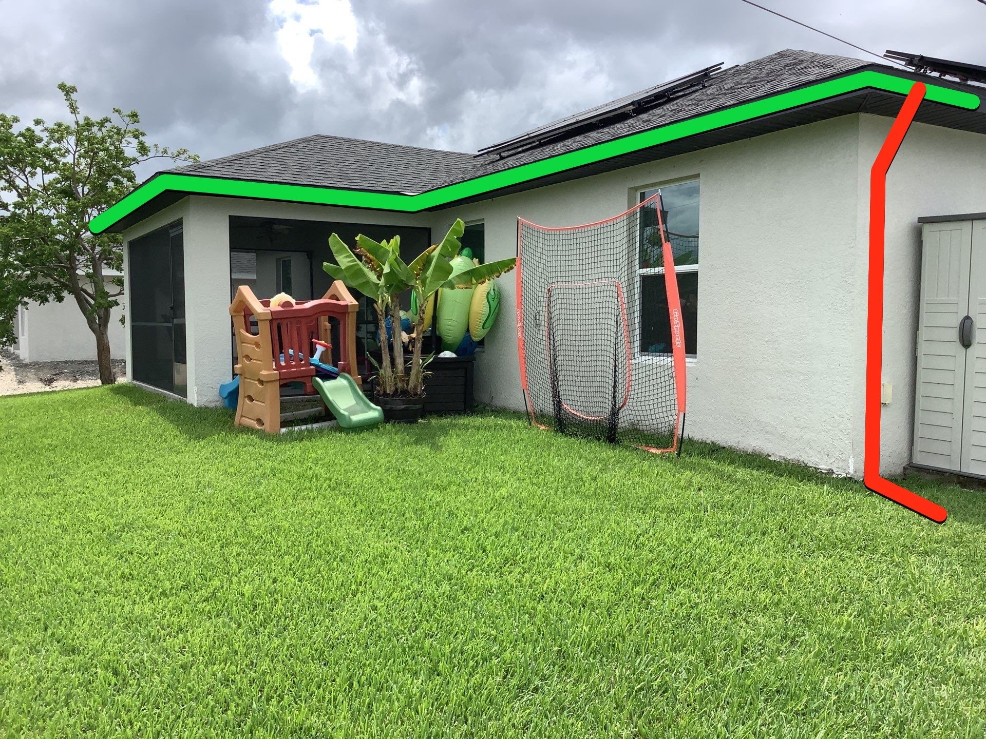 Black Seamless Gutters using black seamless gutters in Cape Coral FL by Gutter Professors