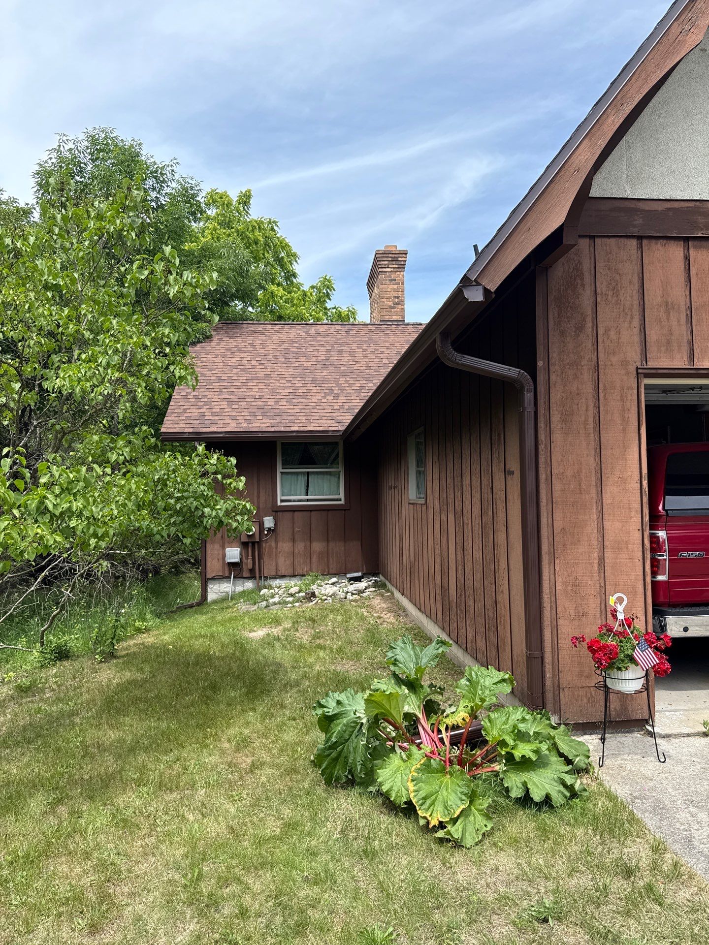New Gutter and Downspout Installation for Bellaire Residence by Rainbow Seamless Systems