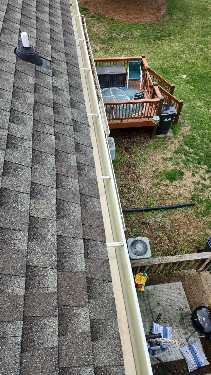 Gutter Cleaning using water by Power Wash Masters LLC