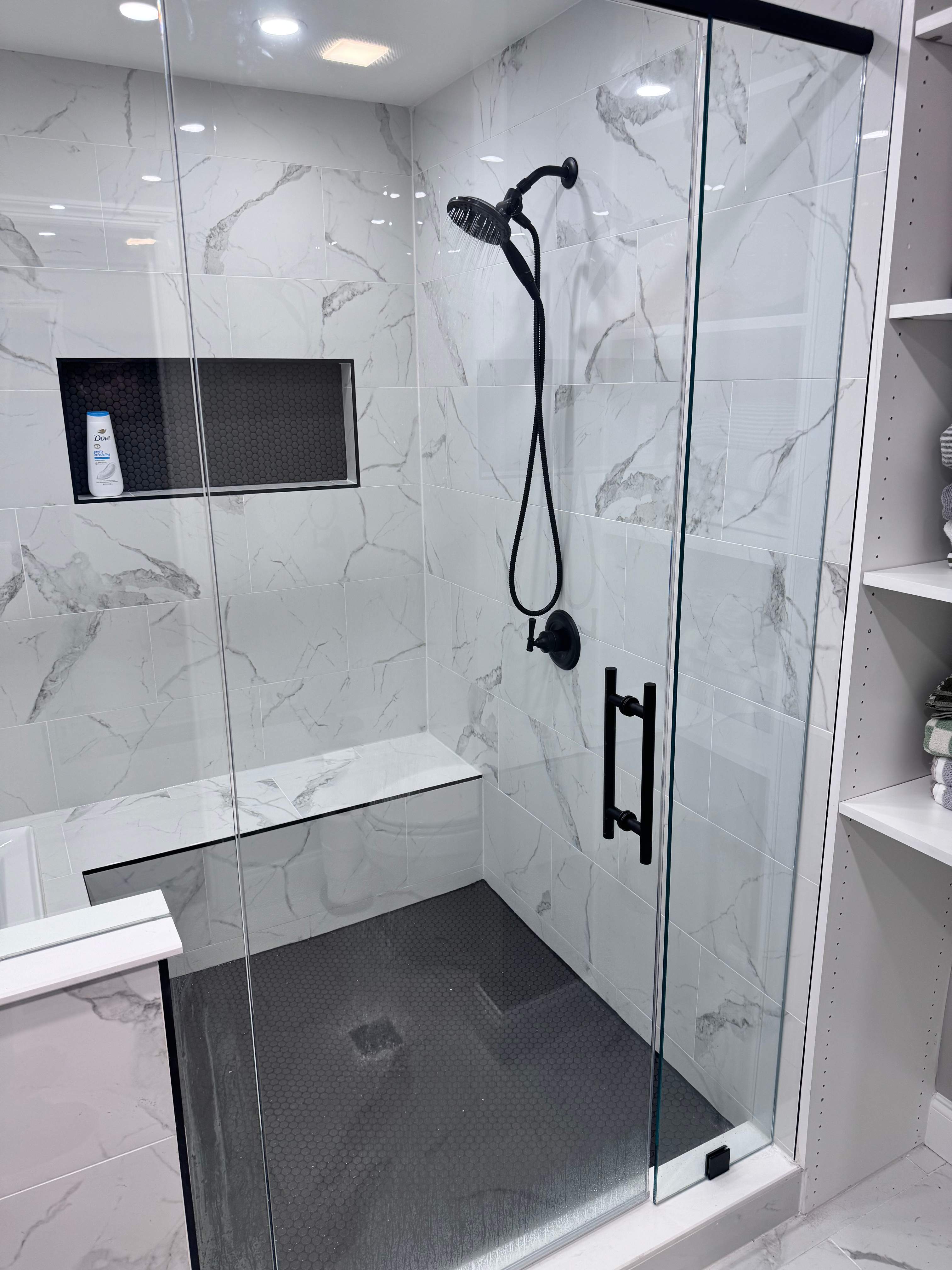 Master bathroom renovation by Prudencio