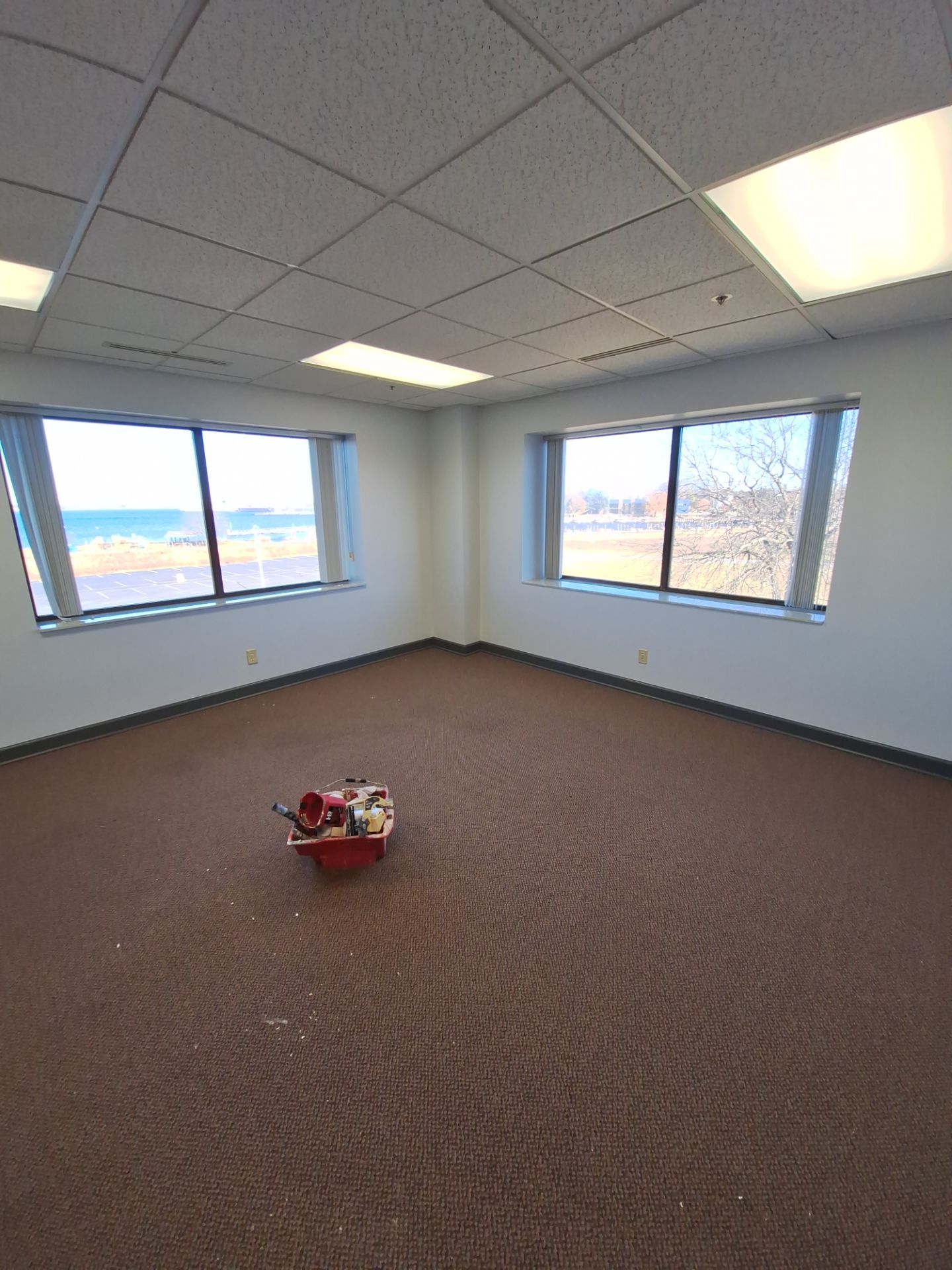 Interior Office Painting & Wall Repair in Downtown Muskegon by Gordon Painting