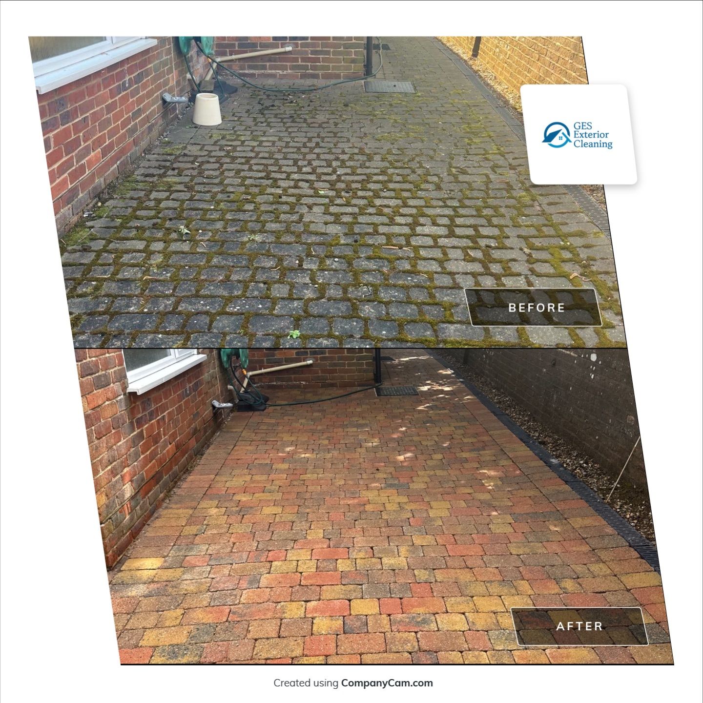 Patio Clean using Honda 21lt High Pressure Machine by Ges Exterior Cleaning ltd