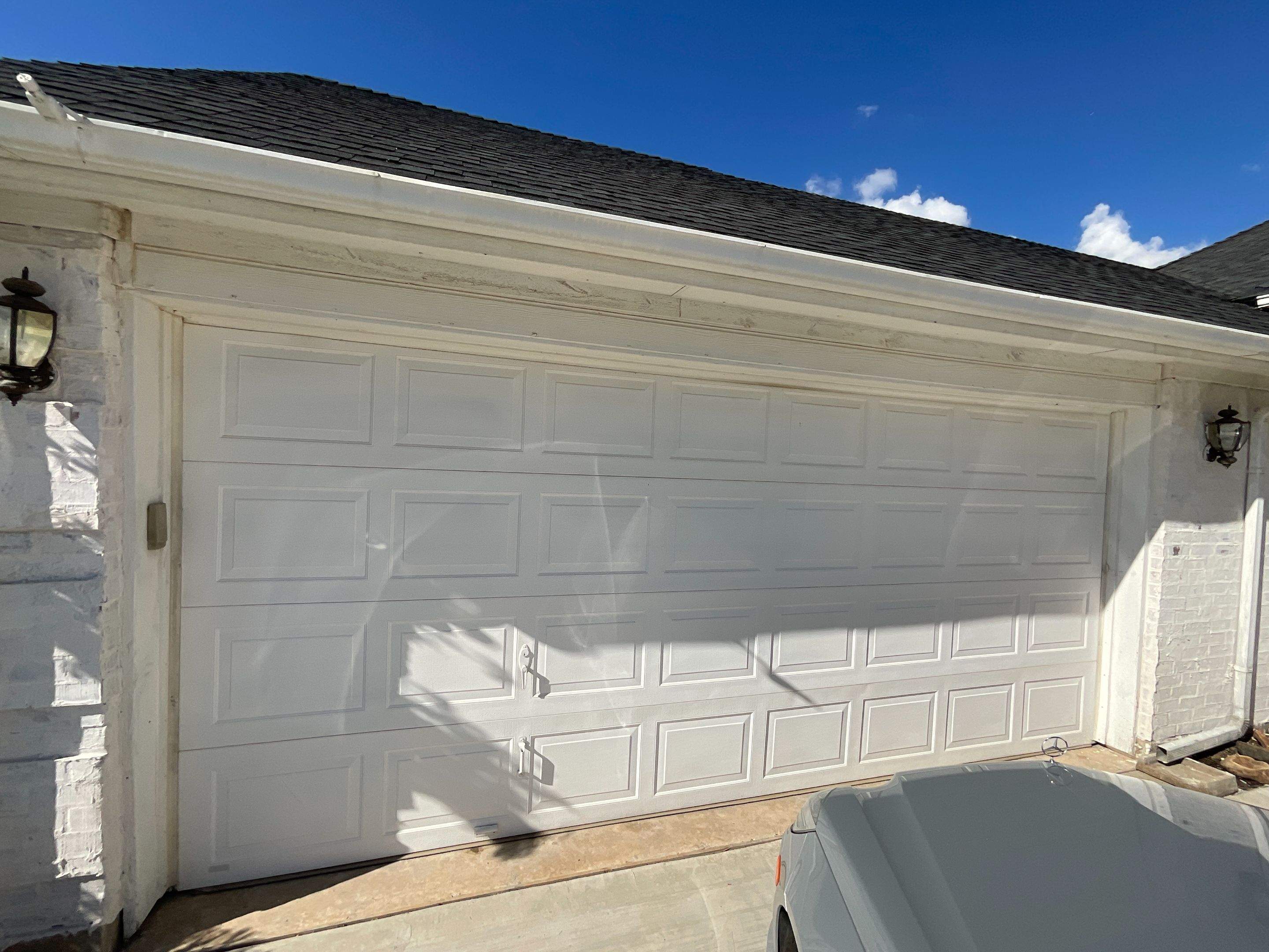 CHI Planks Natural Oak Garage Door Installation in Trophy Club by Meadows Garage Doors