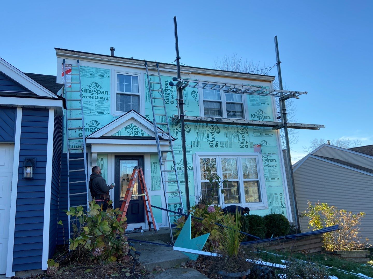 Siding Replacement using Certainteed Restoration Classic D4 Midnight Blue by 180 Contractors