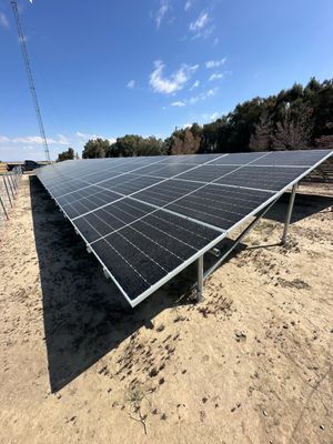 Large-Scale Ground-Mount Solar and Tesla Powerwall Battery Installation