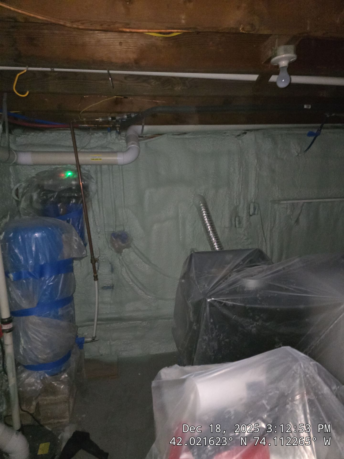 Attic Insulation using open cell spray foam by NYS Foam & Energy