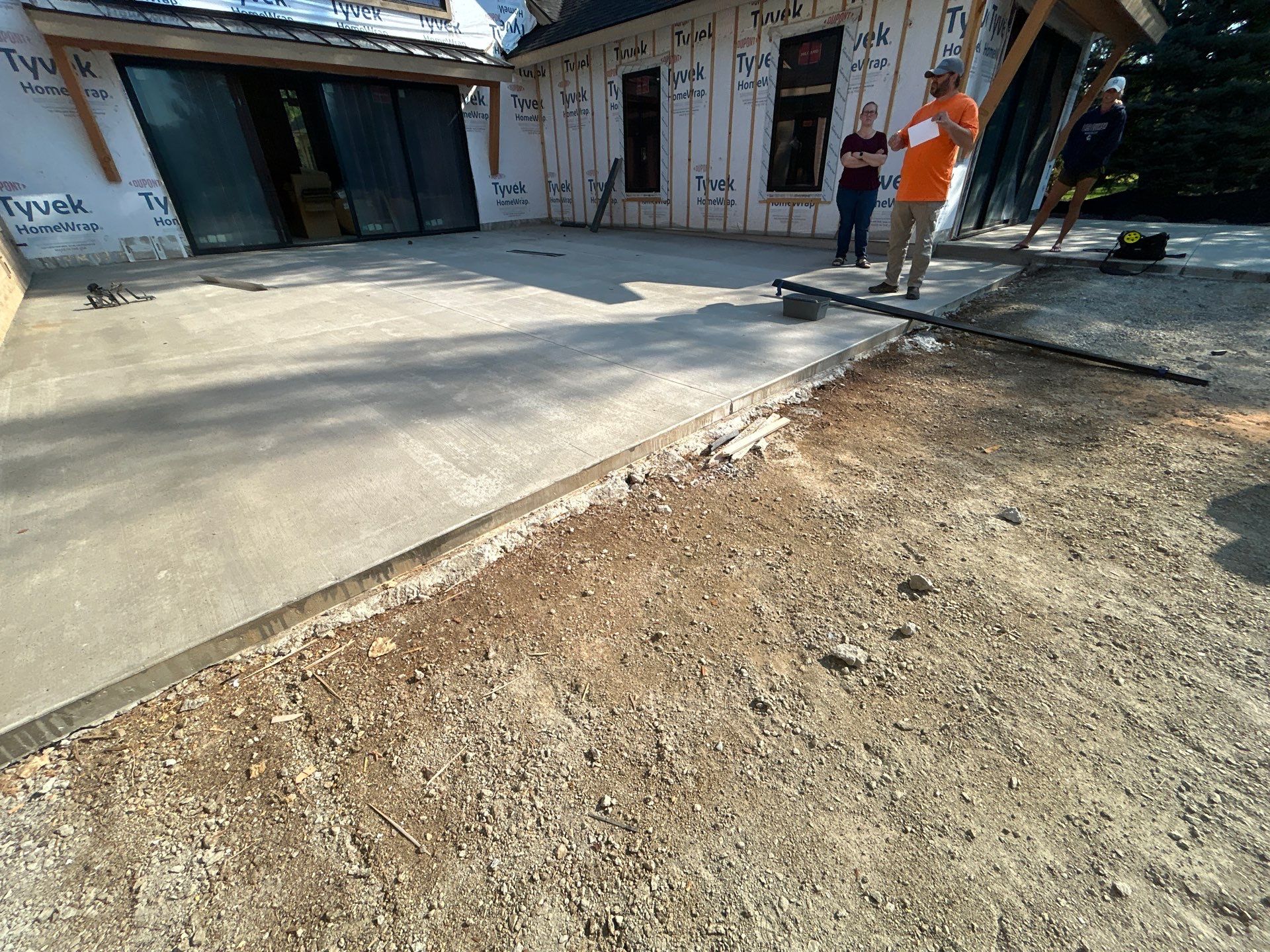 New Construction Concrete Patio and Garage Polyurea Floor Coating in Dover by Croc Coatings, LLC