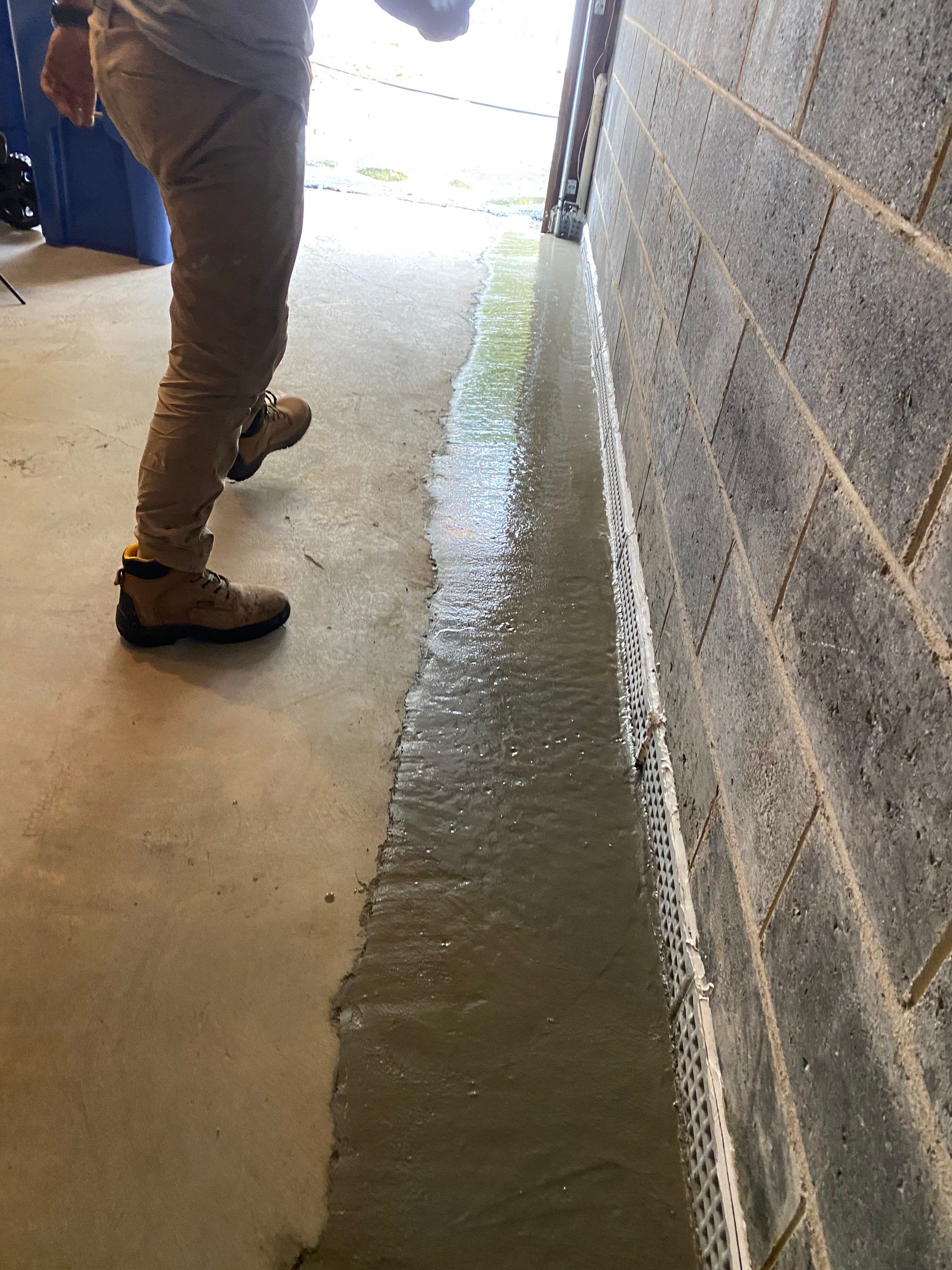 Interior French Drain in Bernardsville NJ by Pure Service Pro, LLC 