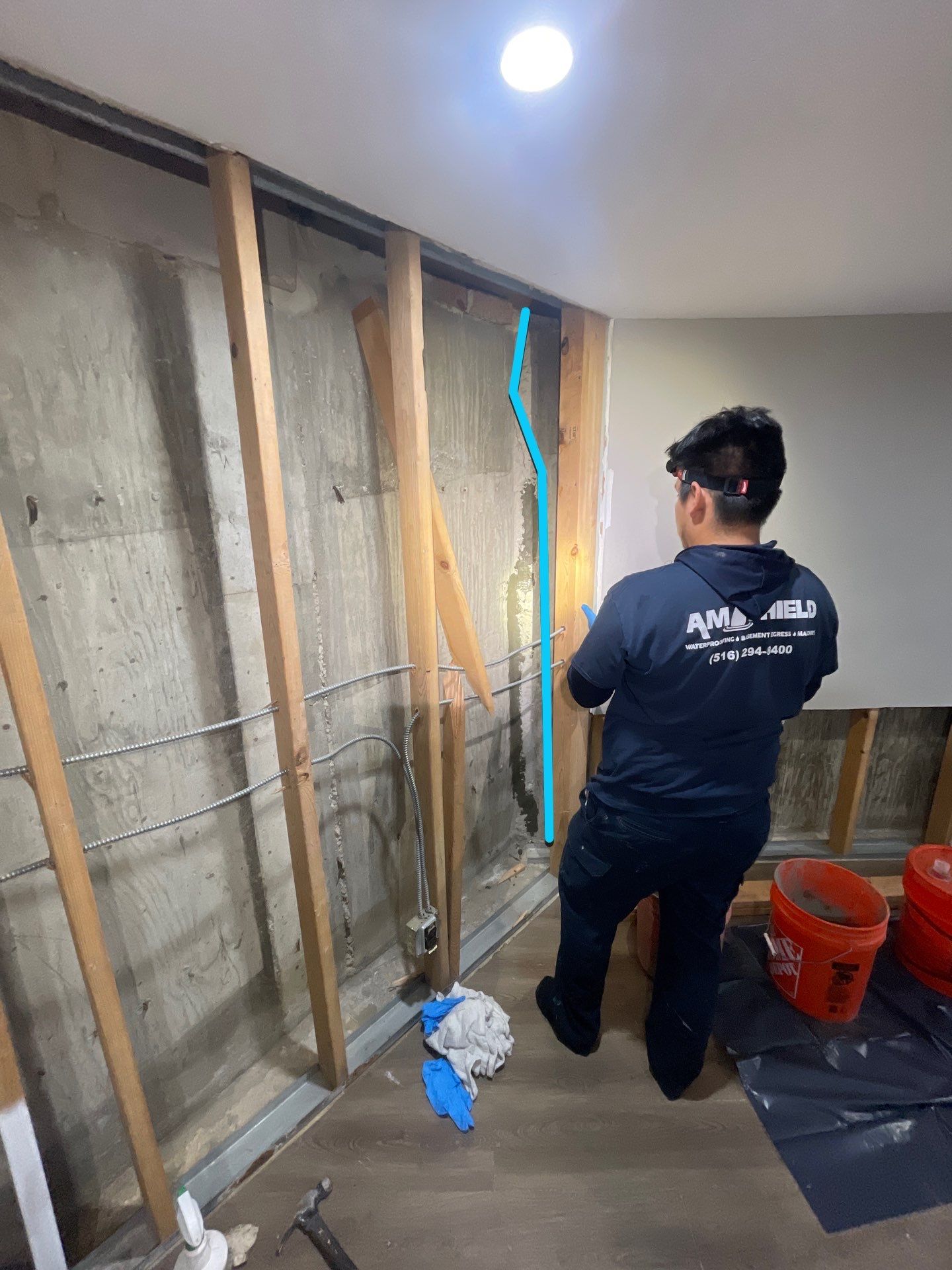 Windsor Gate Dr. New Hyde Park, NY 11040 by A.M. Shield Waterproofing, Corp.