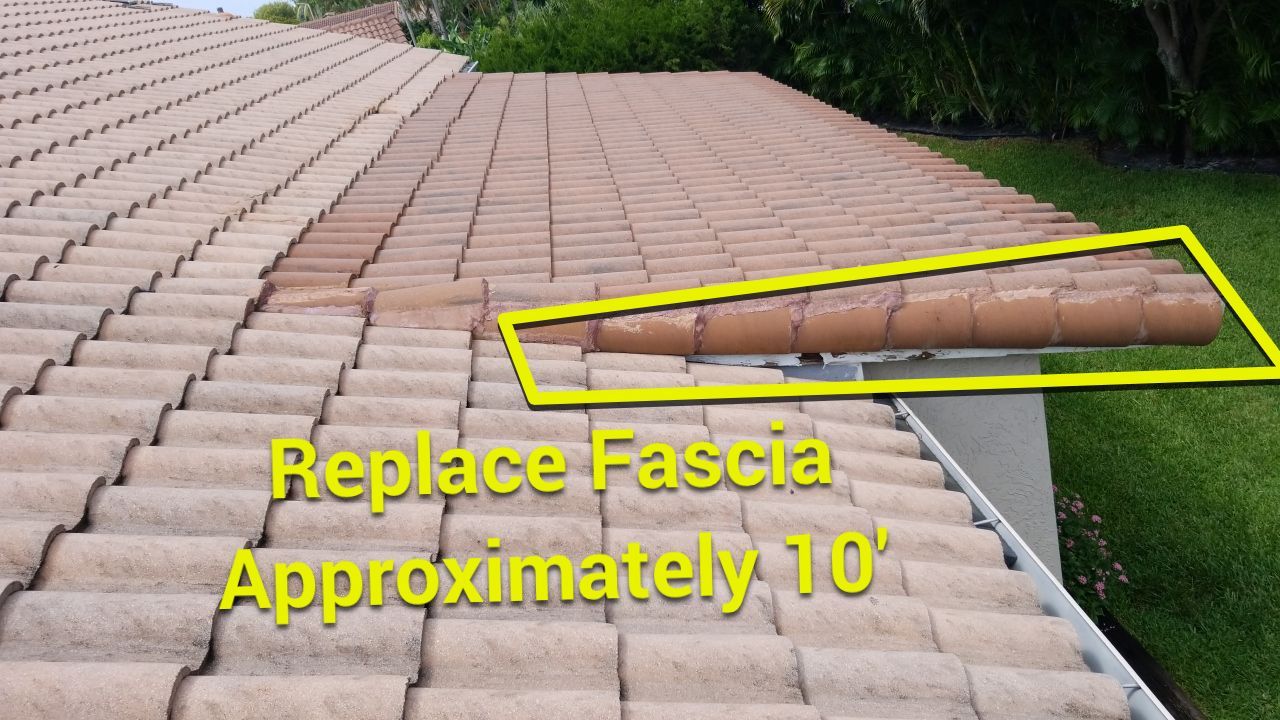 Fascia repair using New wood fascia by Aastro Roofing