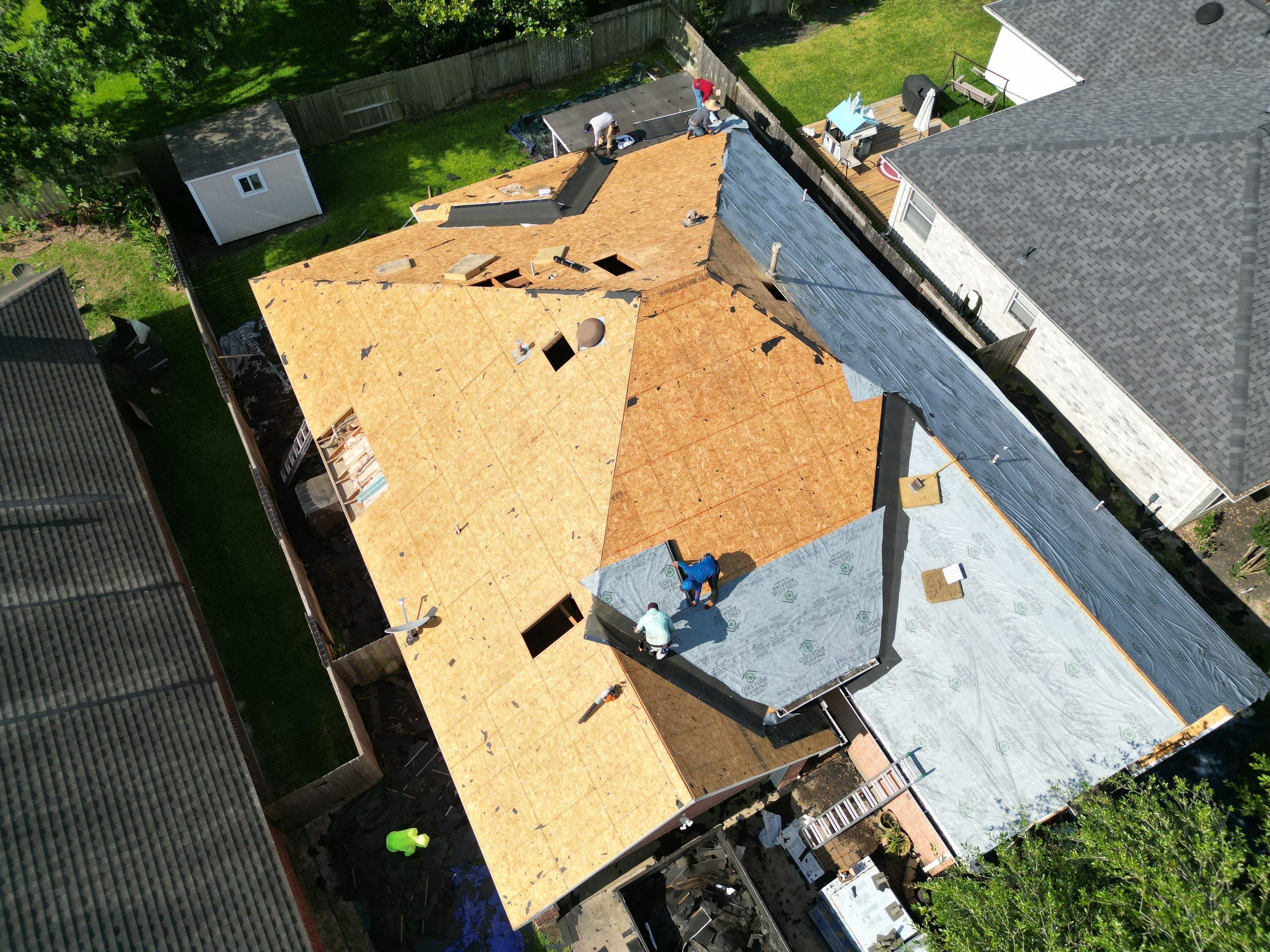 Residential Roofing Installation using IKO Dynasty by Core Four Roofing