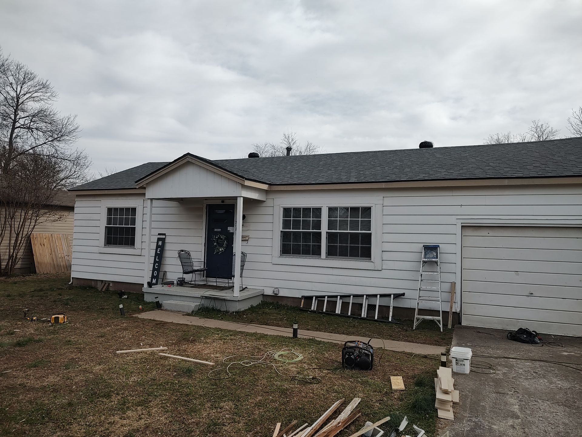 Storm damage restoration project by In & Out Construction & Remodeling, LLC