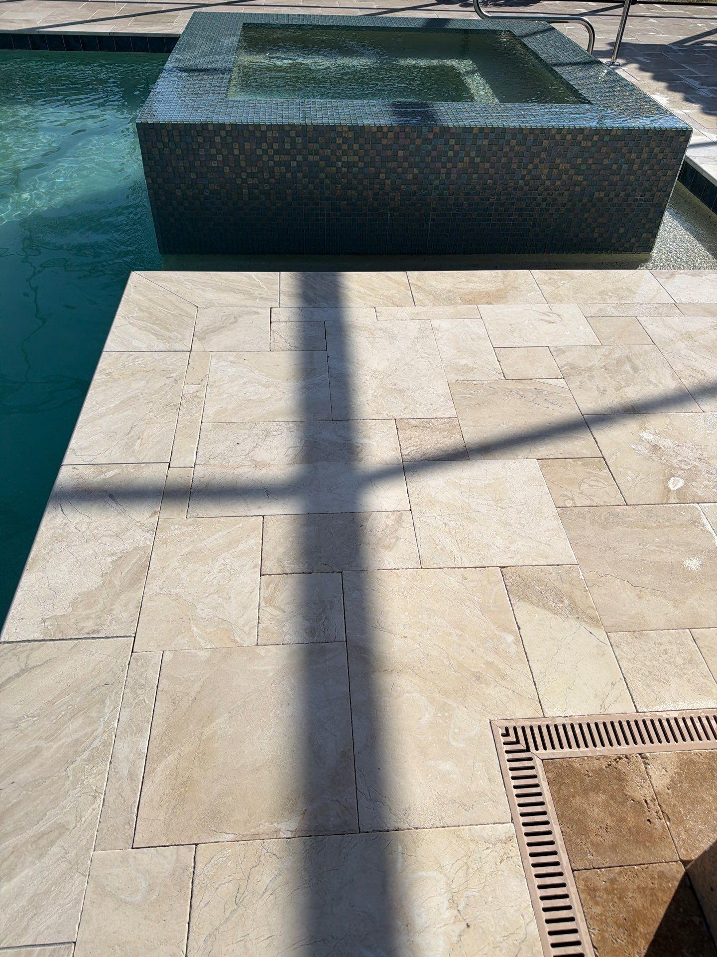 Travertine Paver Sealing Project in Sun City Center by Supreme Paver Experts