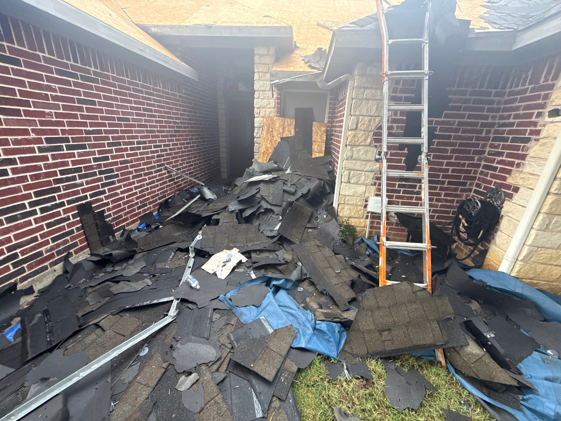 Residential Roof Replacement with IKO Cambridge Shingles in Shady Shores by First Out Roofing 