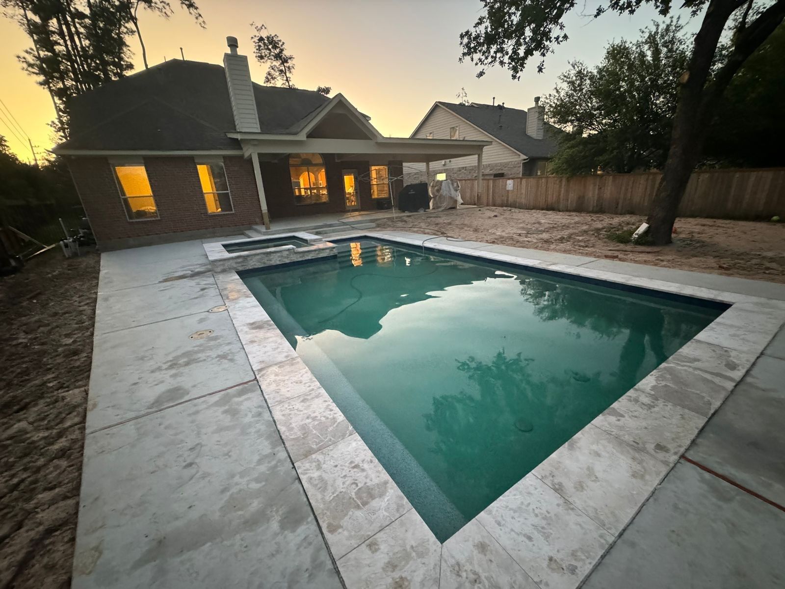 Pool, Patio Cover and Summer Kitchen in Creekside by SophAlx LLC