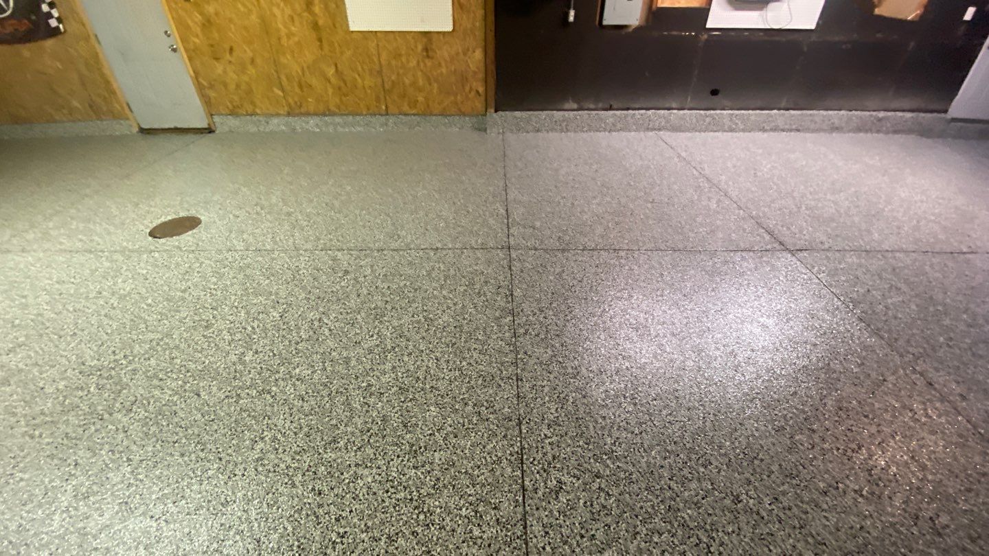 Garage Floor using Domino by Your1DayFloor.com