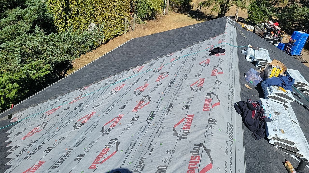 Residential Roofing Installation using IKO Dynasty (Color: Granite Black) by Orezona Building & Roofing Company, Inc.