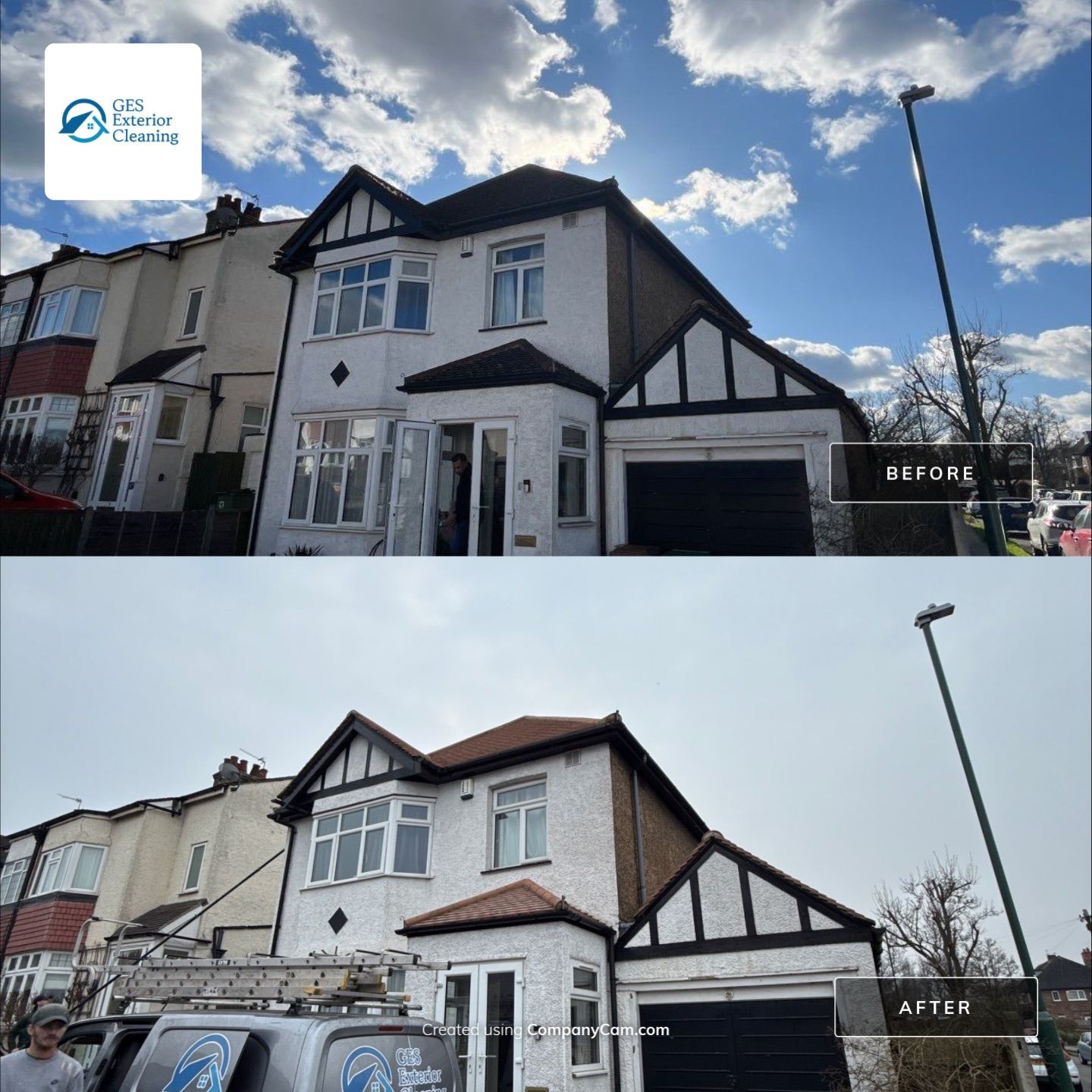 Roof Clean  - Moss Removal - Gutter Clean using Honda 15lpm Low Pressure Washing Machine by Ges Exterior Cleaning ltd