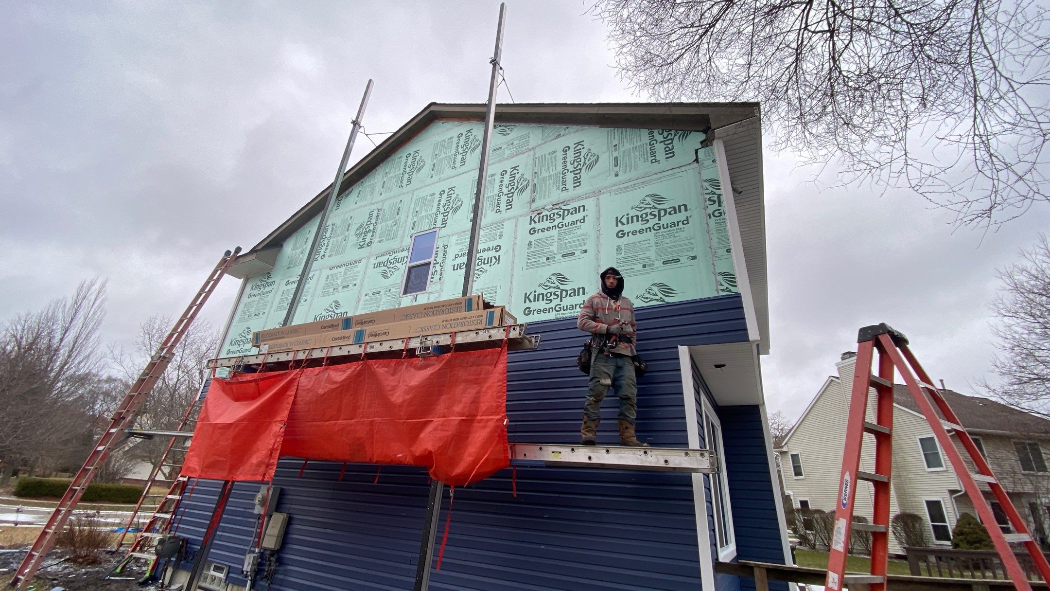 Siding Replacement using CertainTeed Restoration Classis D4 by 180 Contractors