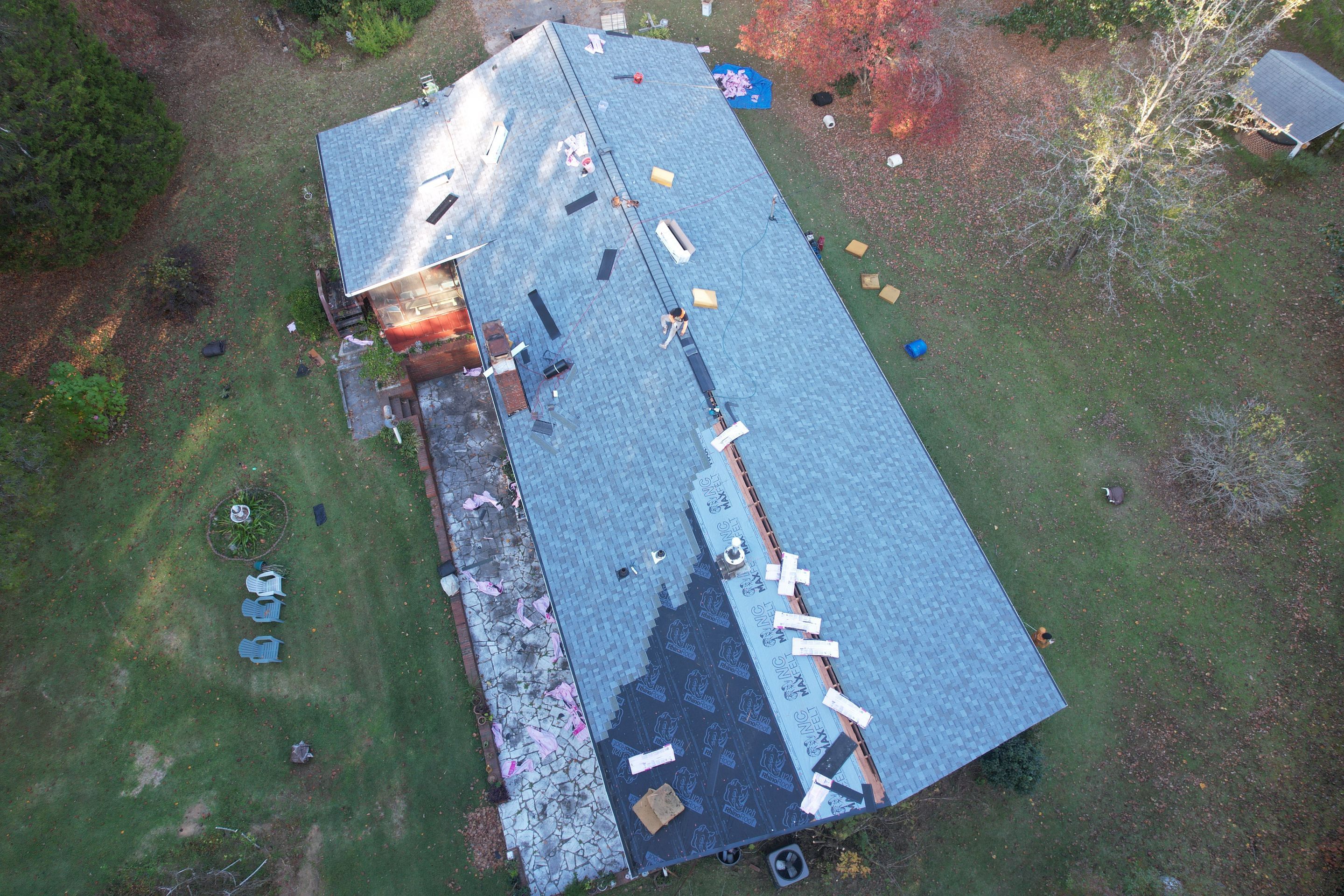 Residential Roof Replacement using Owens Corning Quary Gray by Inspector Roofing and Restoration