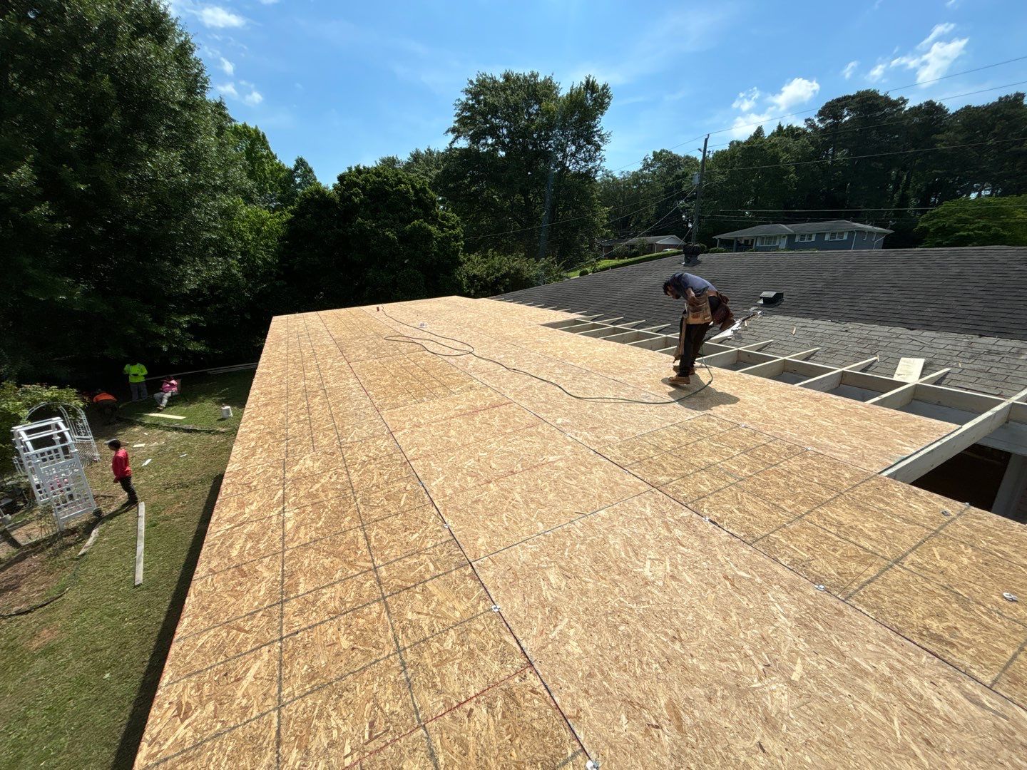 Cover porch by Deerfield Roofing LLC
