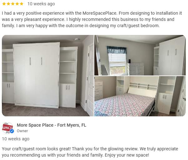 Queen Panel Bed with wall units by More Space Place