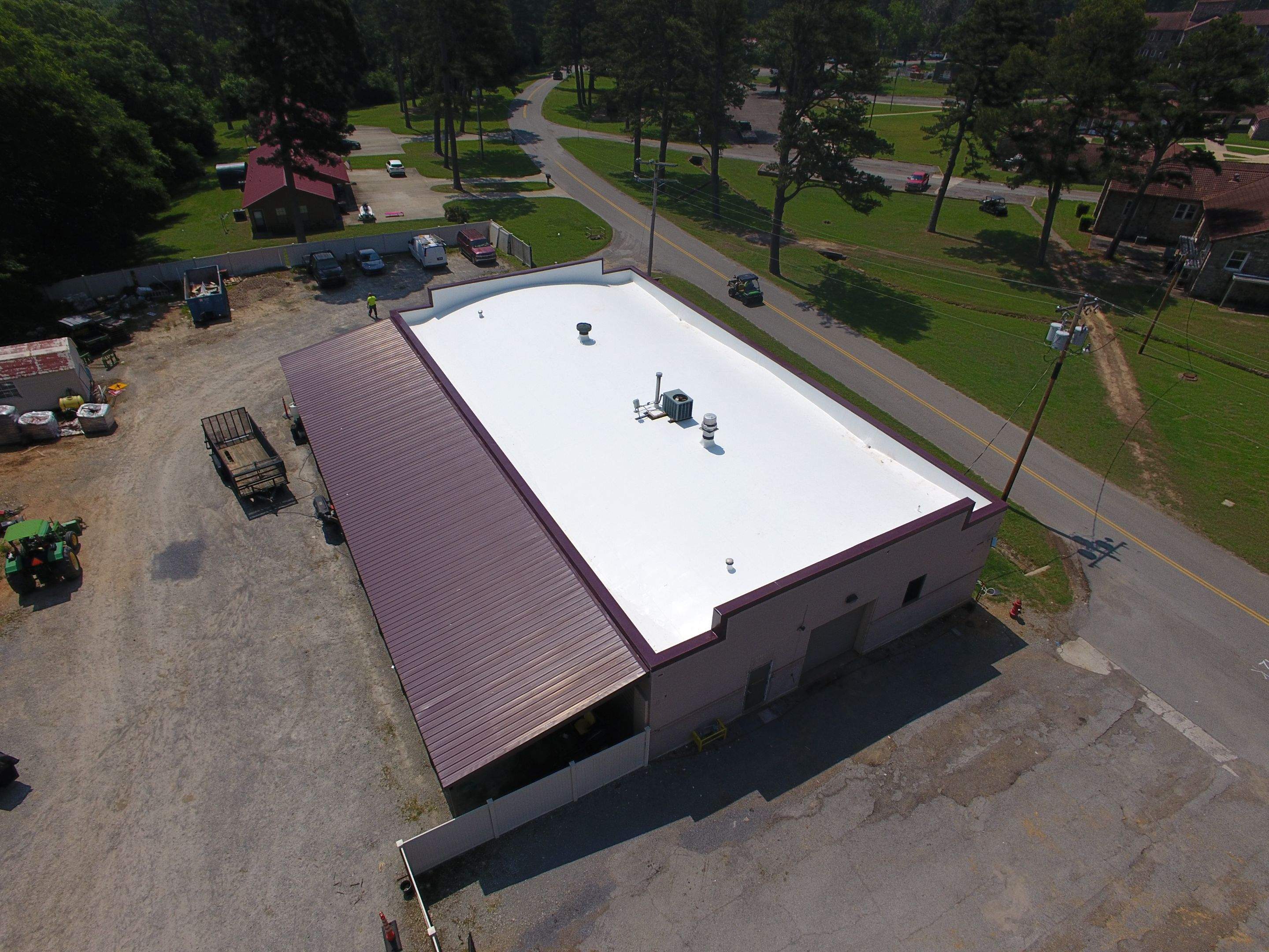 Choctaw Nation Healthcare Center - White Building by Hostetler Roofing