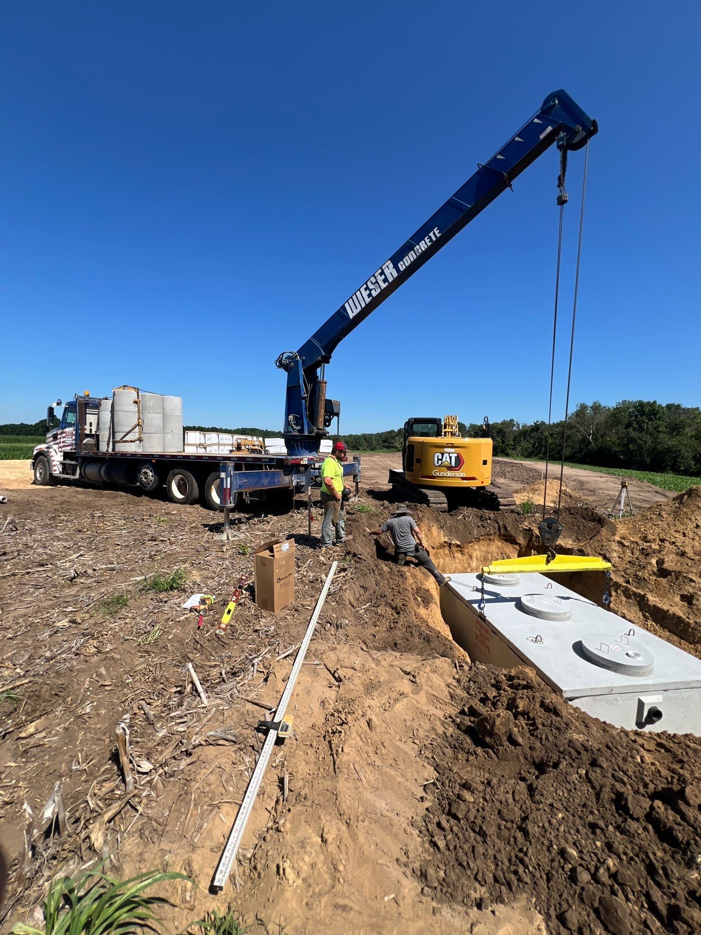 Excavation and Underground Plumbing Installation in Gilmanton, Wisconsin by Gunderson Plumbing & Concrete LLC