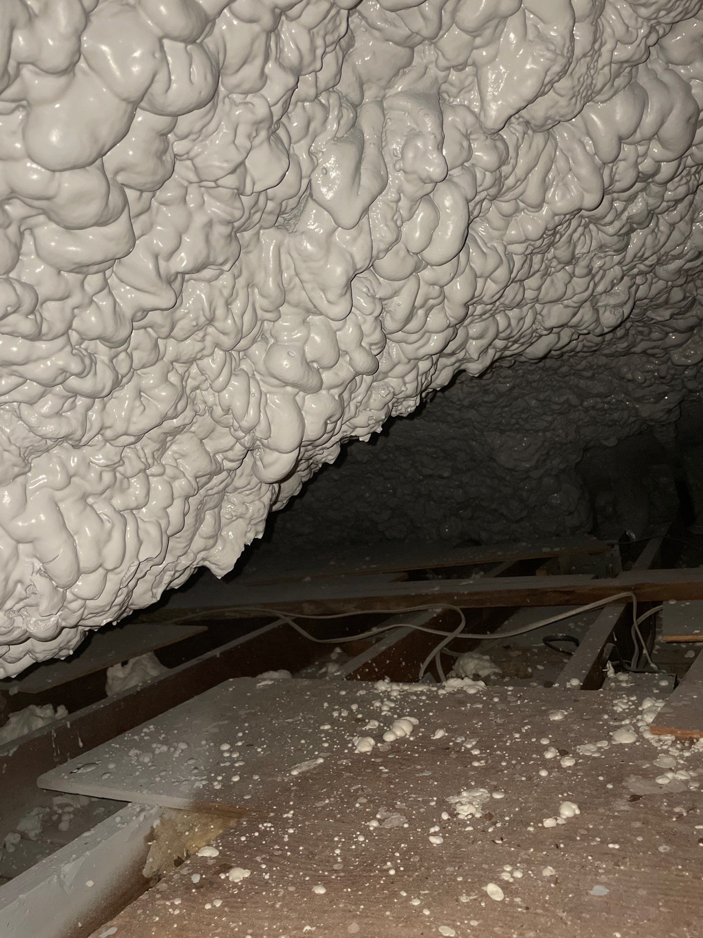 Attic Insulation using open cell spray foam by NYS Foam & Energy