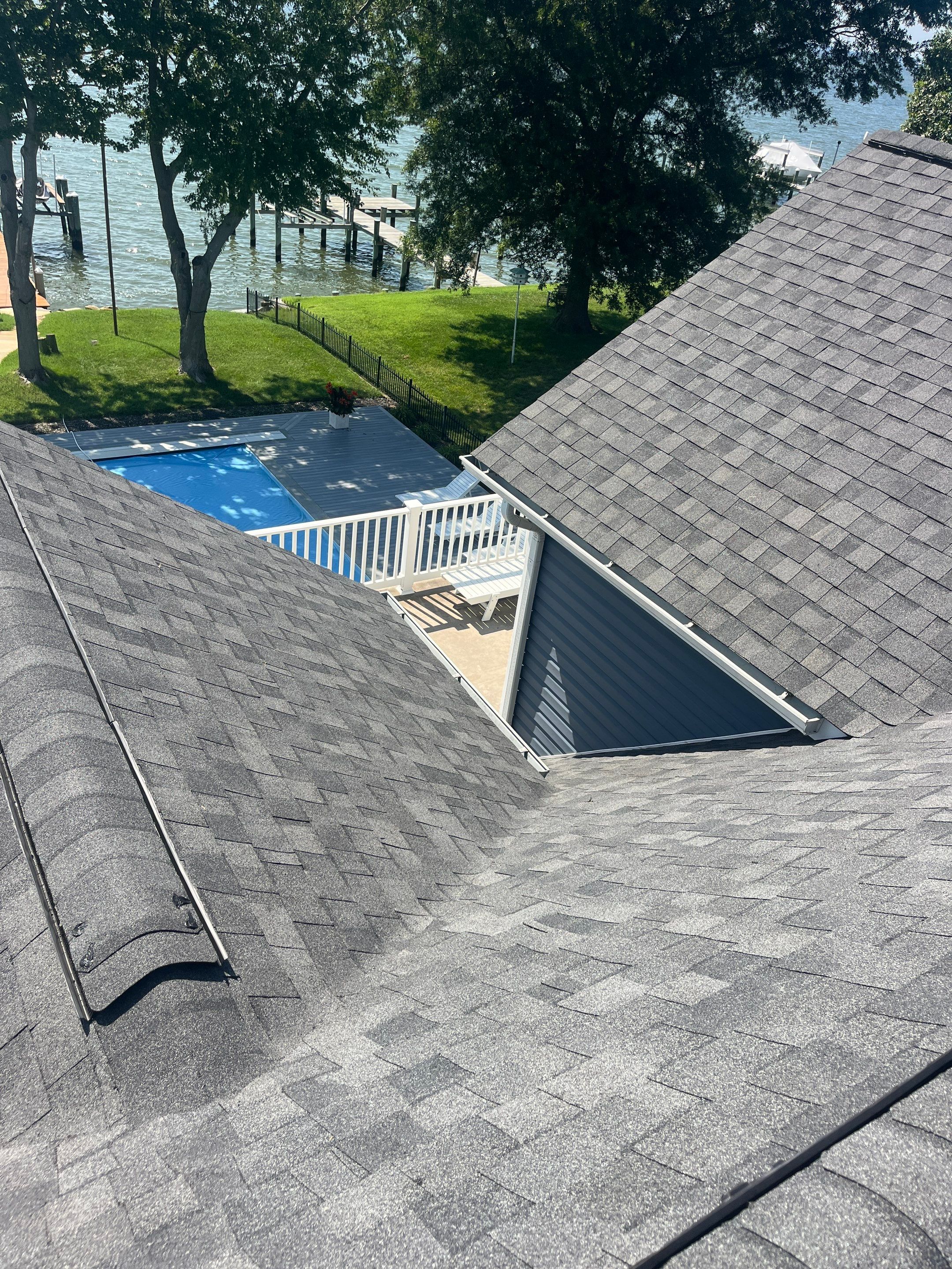 Architectural Shingle Roof Replacement for Waterfront Home in Stevensville by First Chesapeake Roofing