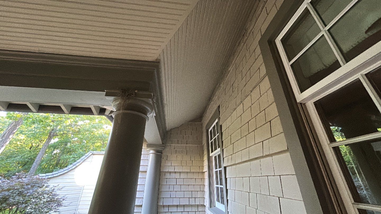 natural stone using Algaecide, soft wash soap by Northern Power Washing LLC.