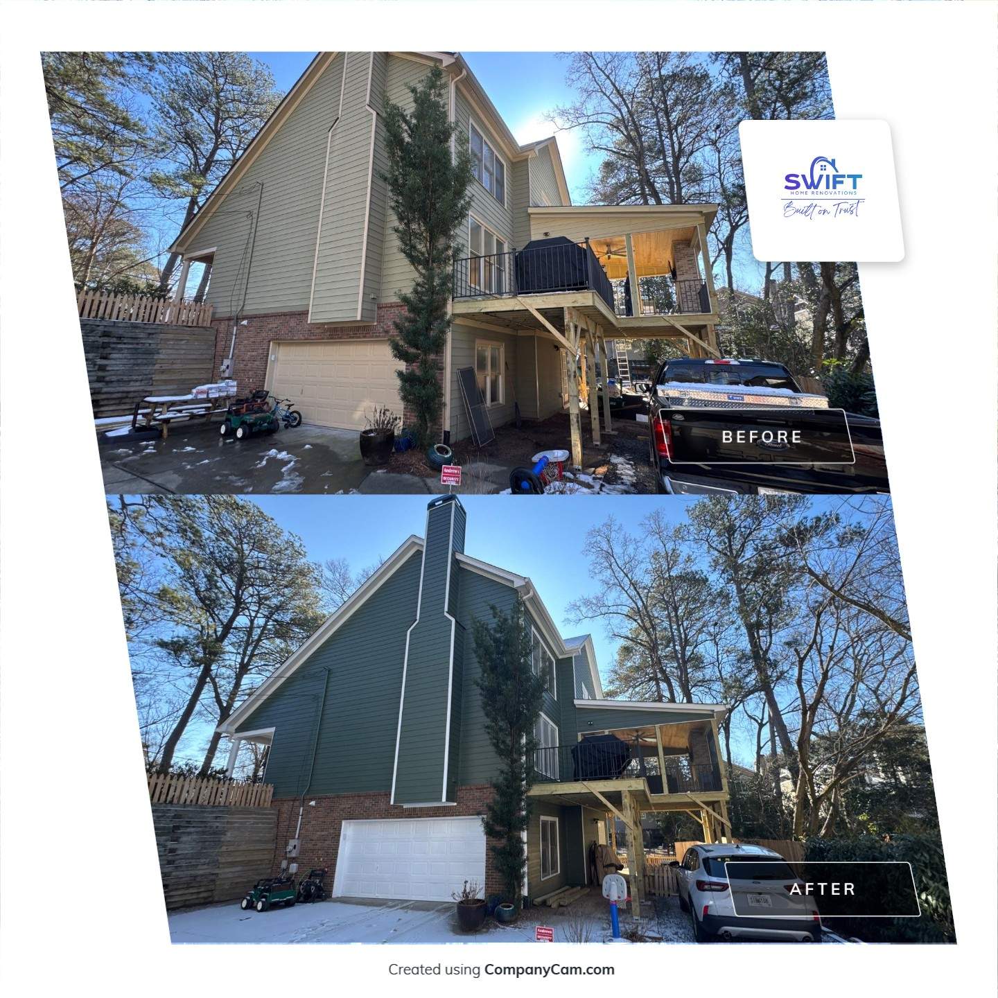 Full Exterior Home Painting and Trim Update in Atlanta by Swift Home Renovations