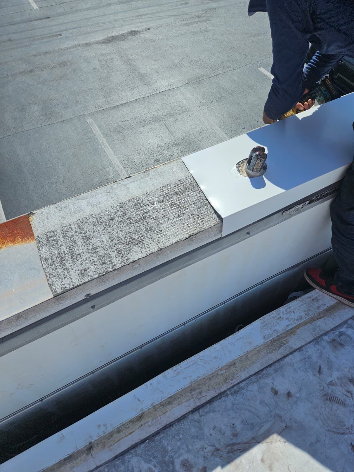 Commercial Roofing Repair using TPO and Metal Decking by Four Peaks Roofing