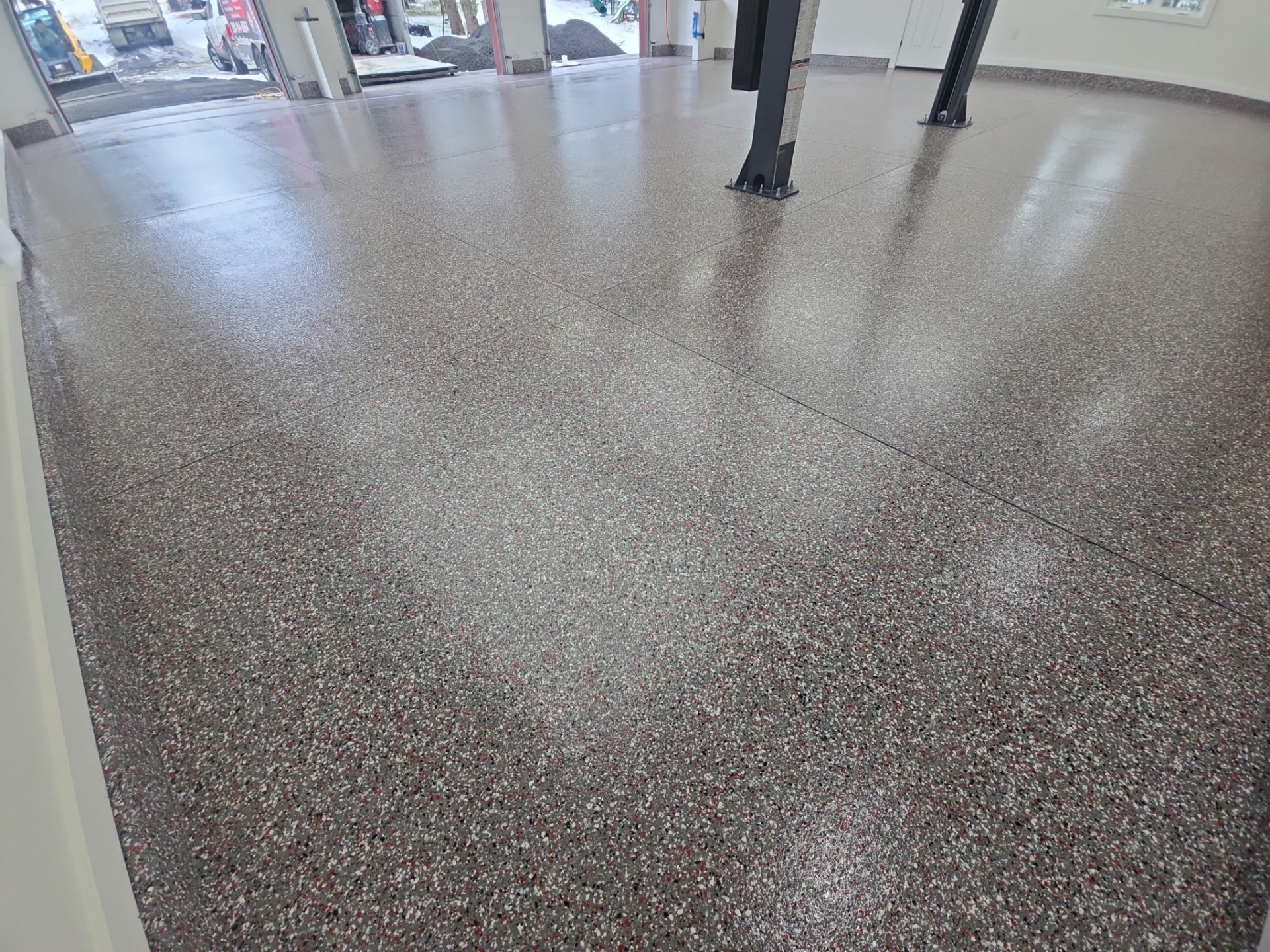 Shop Transformation using Smoke w 15% Tomato Red by Croc Coatings, LLC