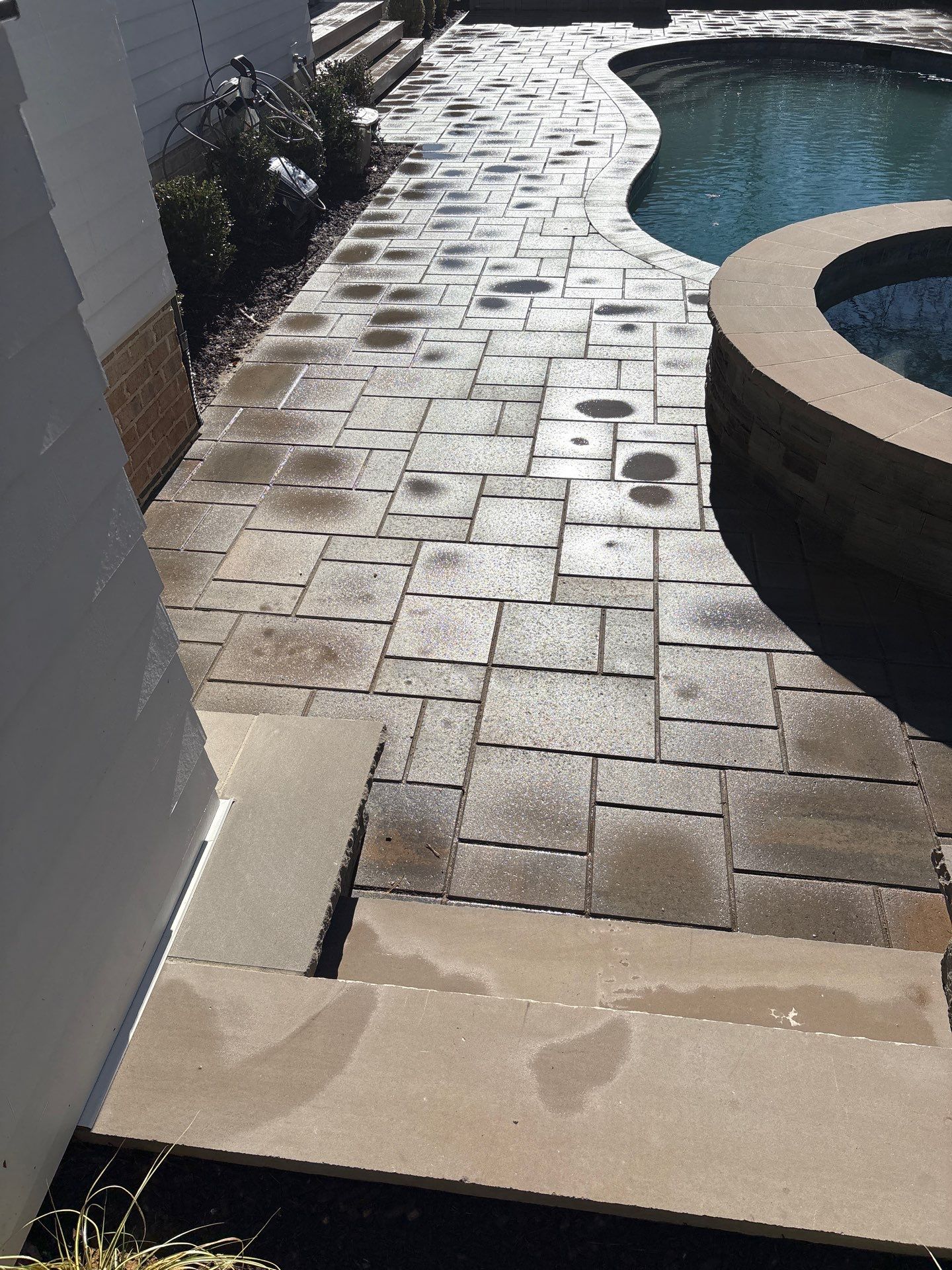 Concrete Driveway and Pool Deck using Concrete Sealant by DuraSeal