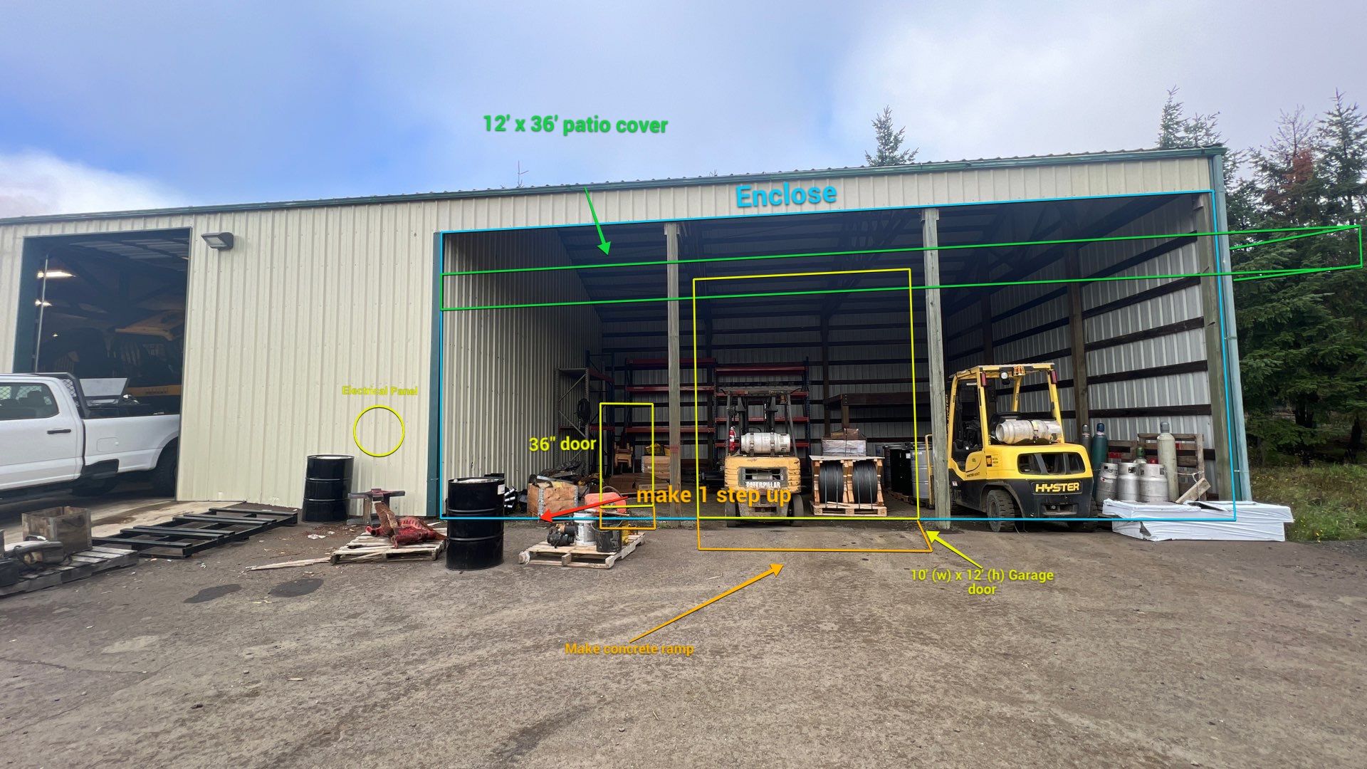 Warehouse Enclosure and Patio Cover Build by Villegas Remodeling, LLC