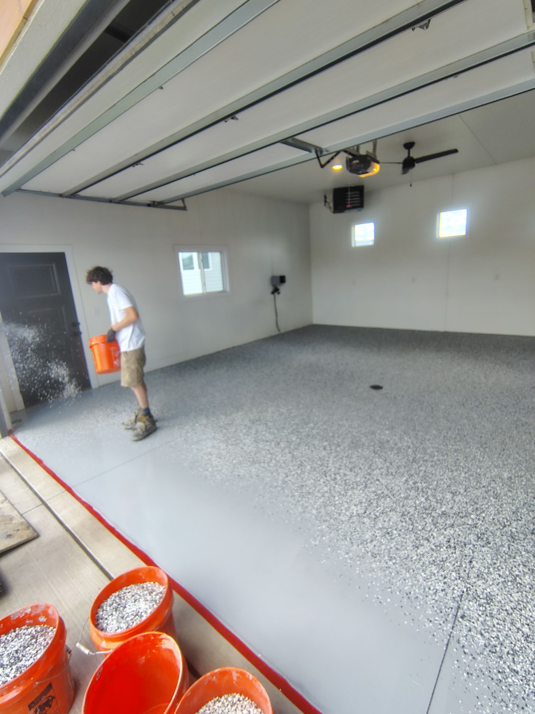 Dell Rapids Multi-Car Garage Concrete Floor Coating and Repair by Select Painting, Coatings & Garage Cabinets