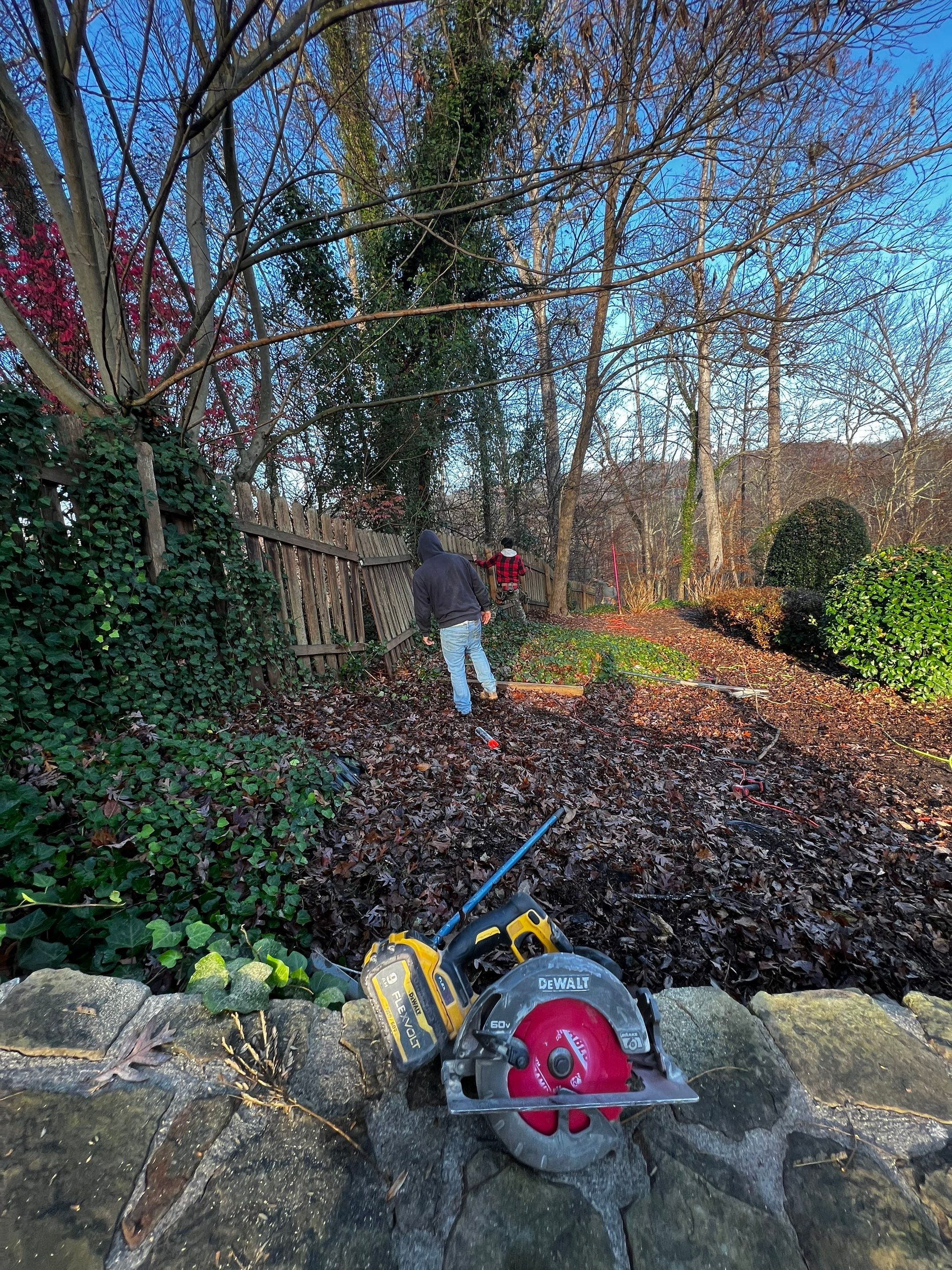 Wood Privacy Fence Installation and Multi-Level Deck Staining in Atlanta by Swift Home Renovations 