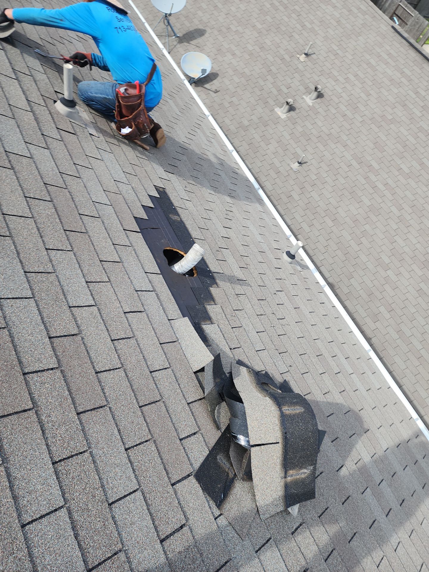 Hail Damage using Owen's Corning Duration (Lifetime) Shingles by Roof Repair Company