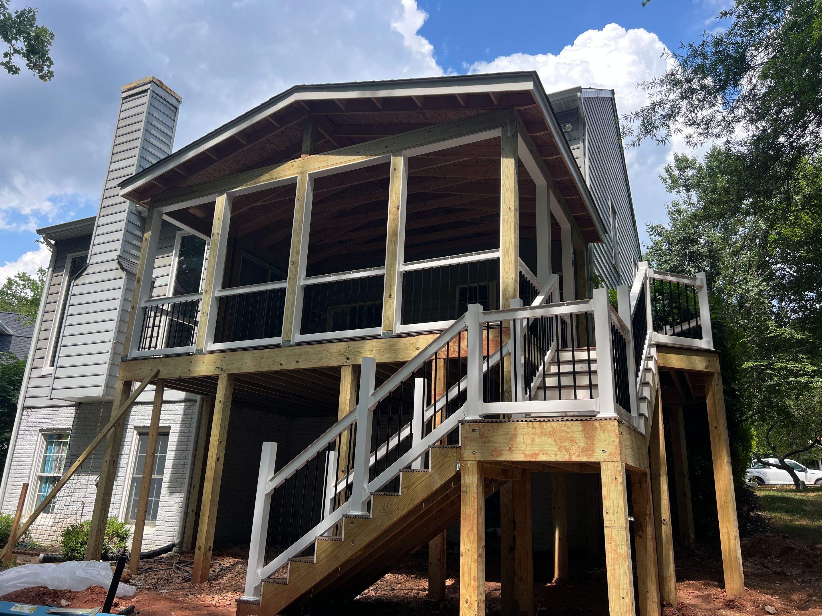 New 3-Season Porch & Composite Deck in Sterling, VA by Sunburst Construction Inc