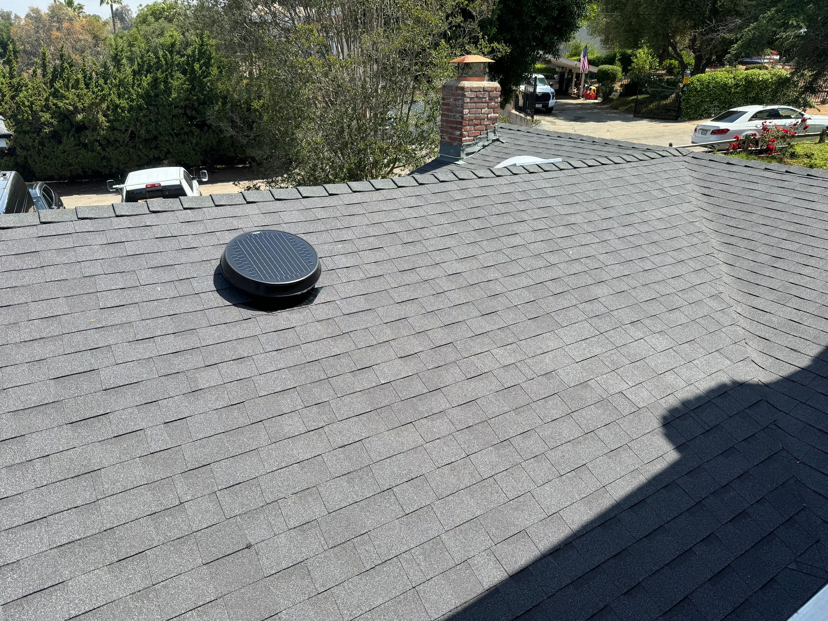 Escondido Shingle Roof Replacement After Solar Stanchion Leak Damage by Zenith Roofing Services